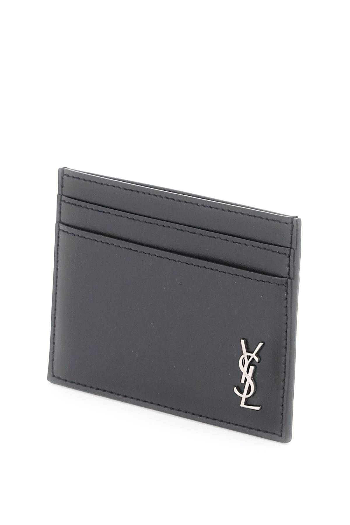 Shop Saint Laurent Cassandre Cardholder In Black