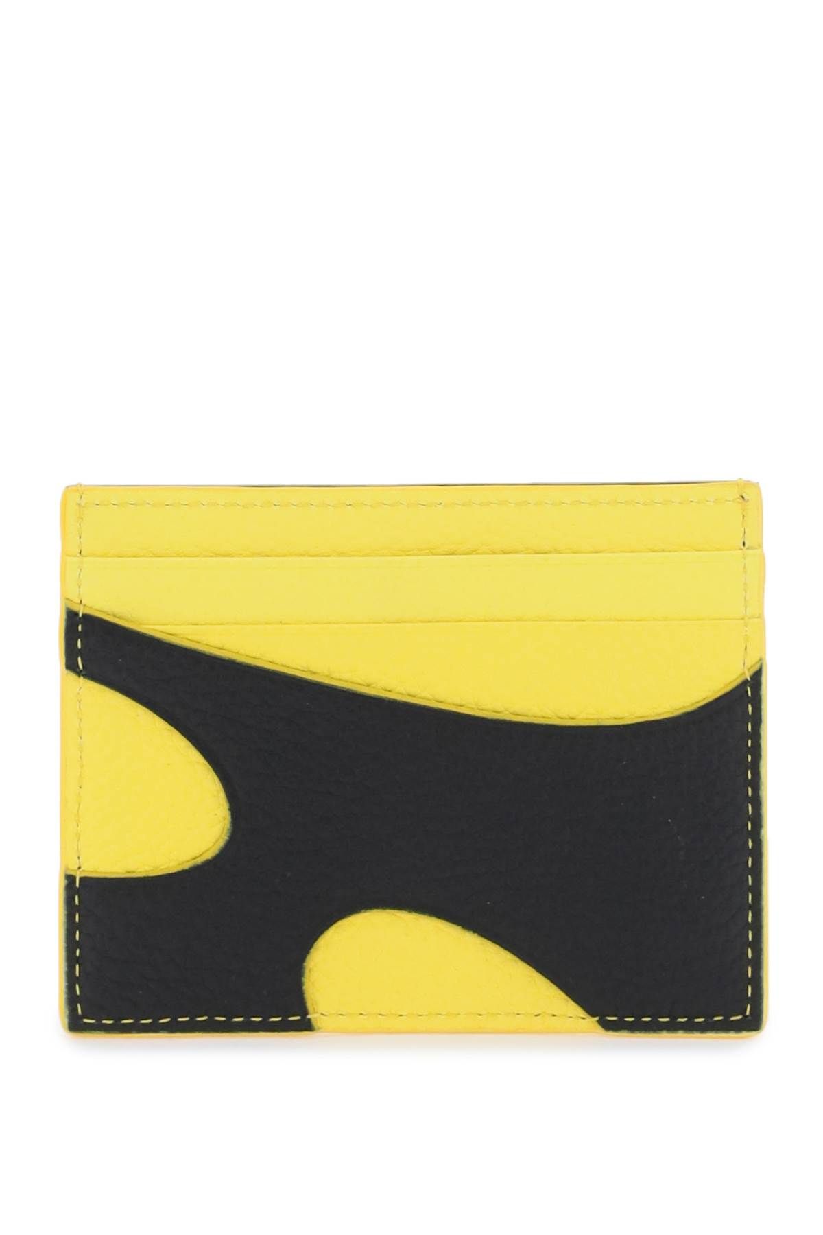 Shop Ferragamo Cut-out Card Holder In Black,yellow