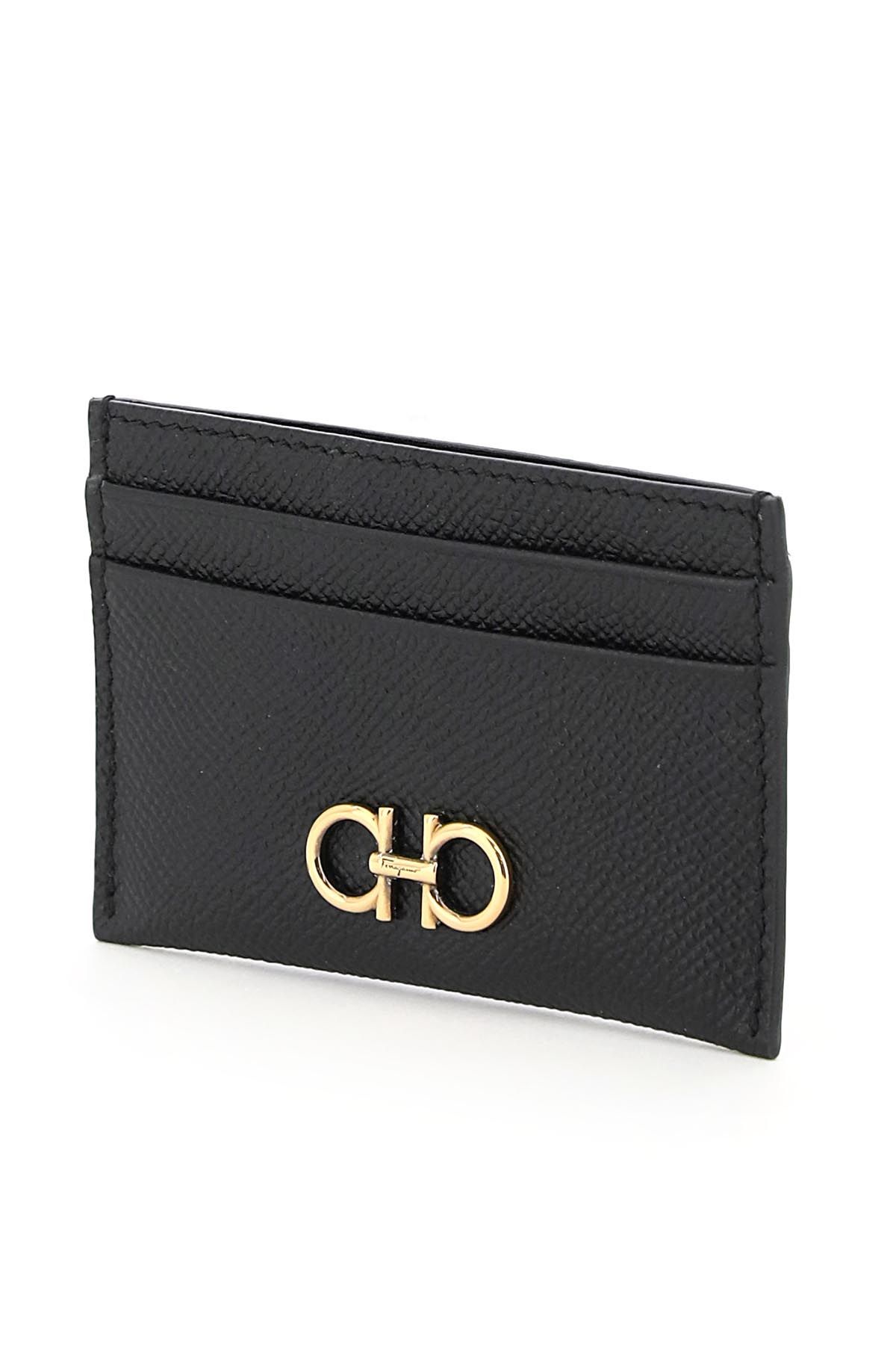Shop Ferragamo Gancini Card Holder In Black
