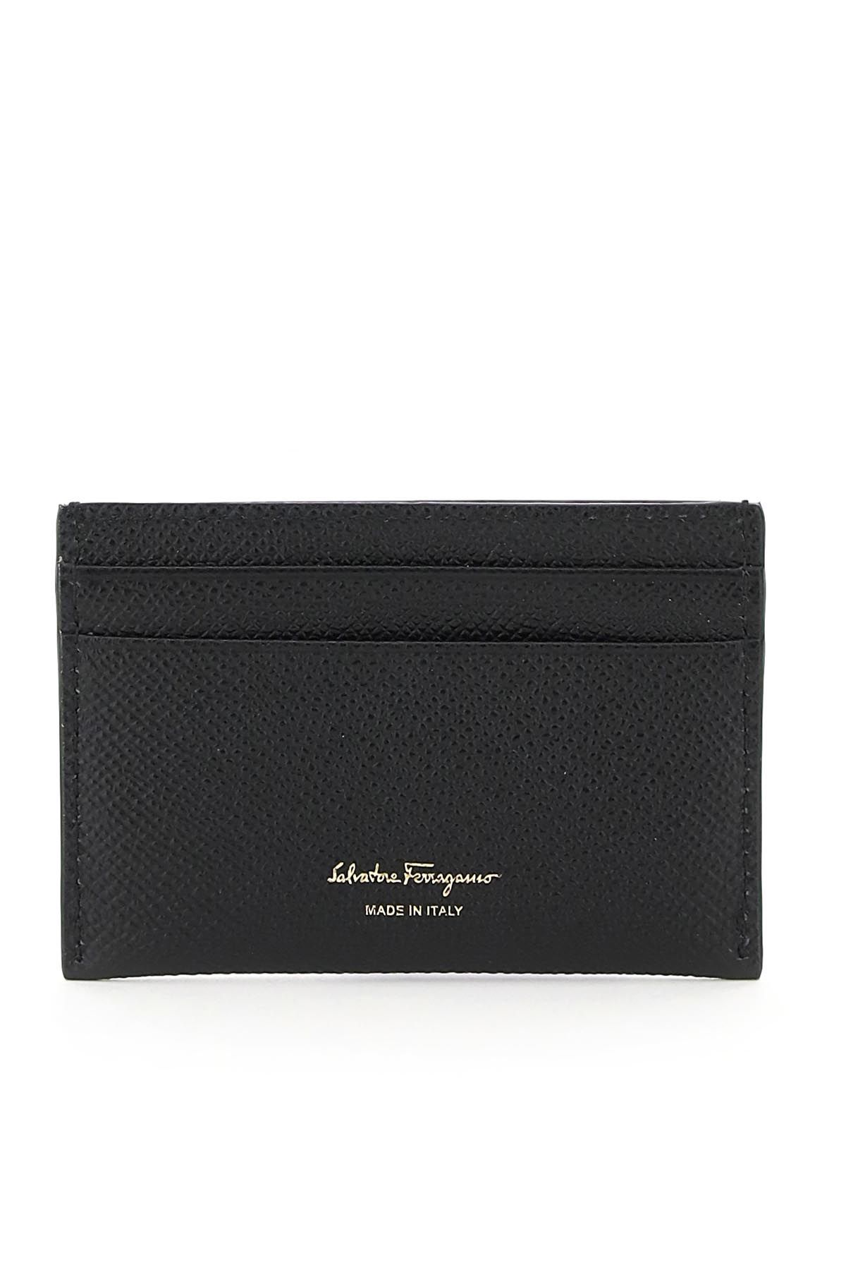 Shop Ferragamo Gancini Card Holder In Black