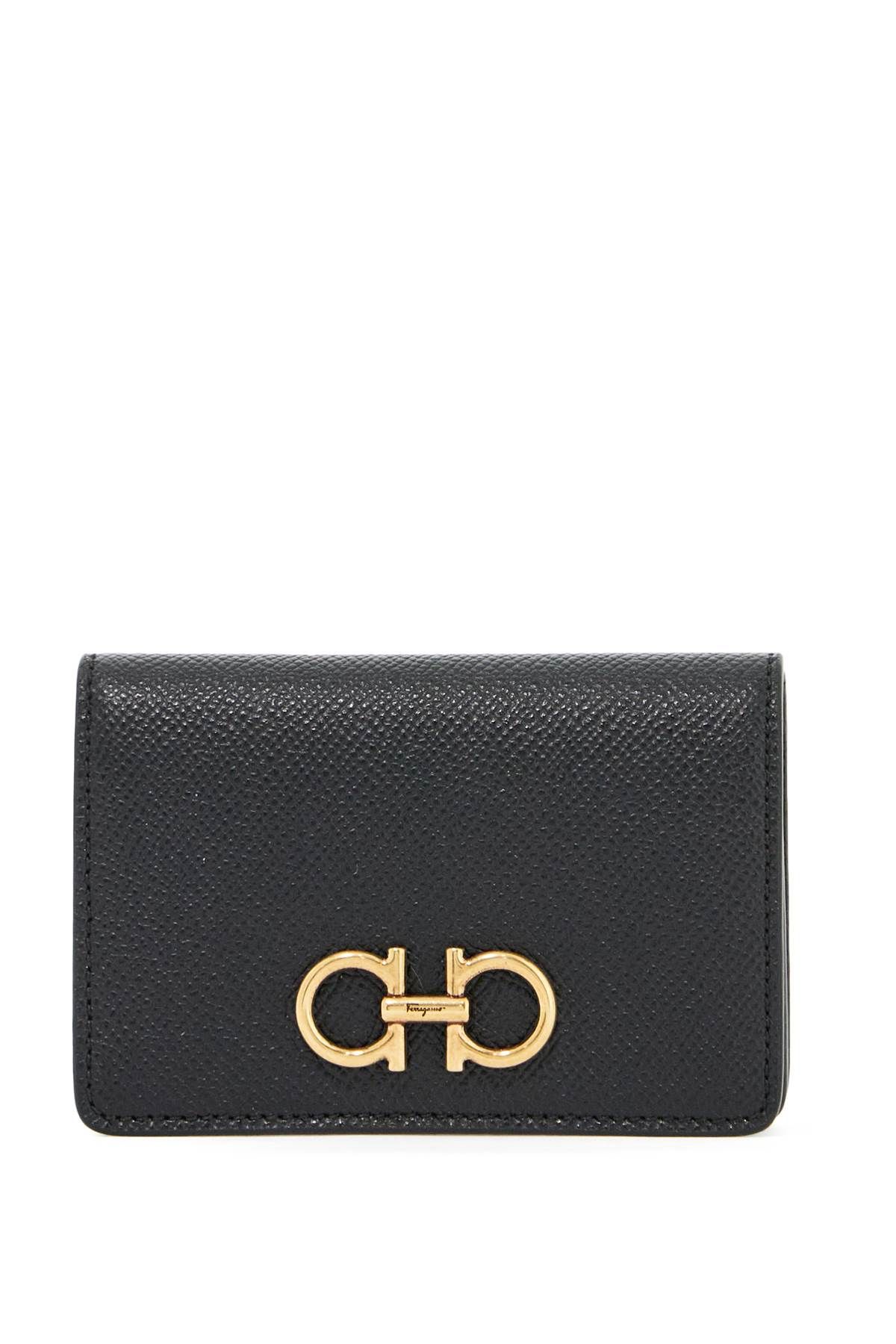 Shop Ferragamo Gancini Coin Purse In Black