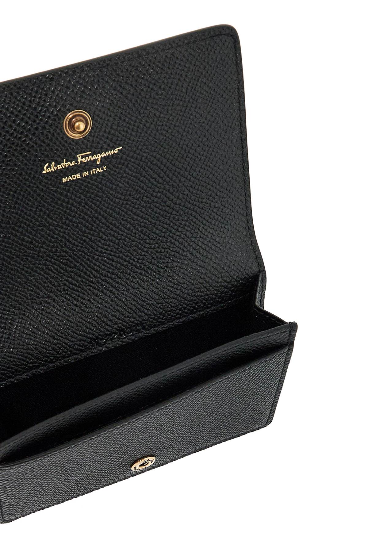 Shop Ferragamo Gancini Coin Purse In Black