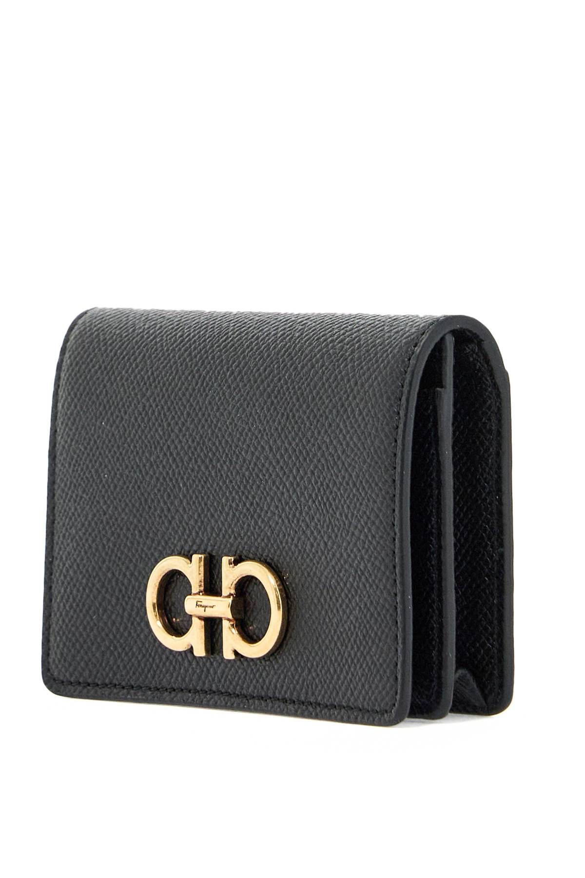 Shop Ferragamo Gancini Coin Purse In Black