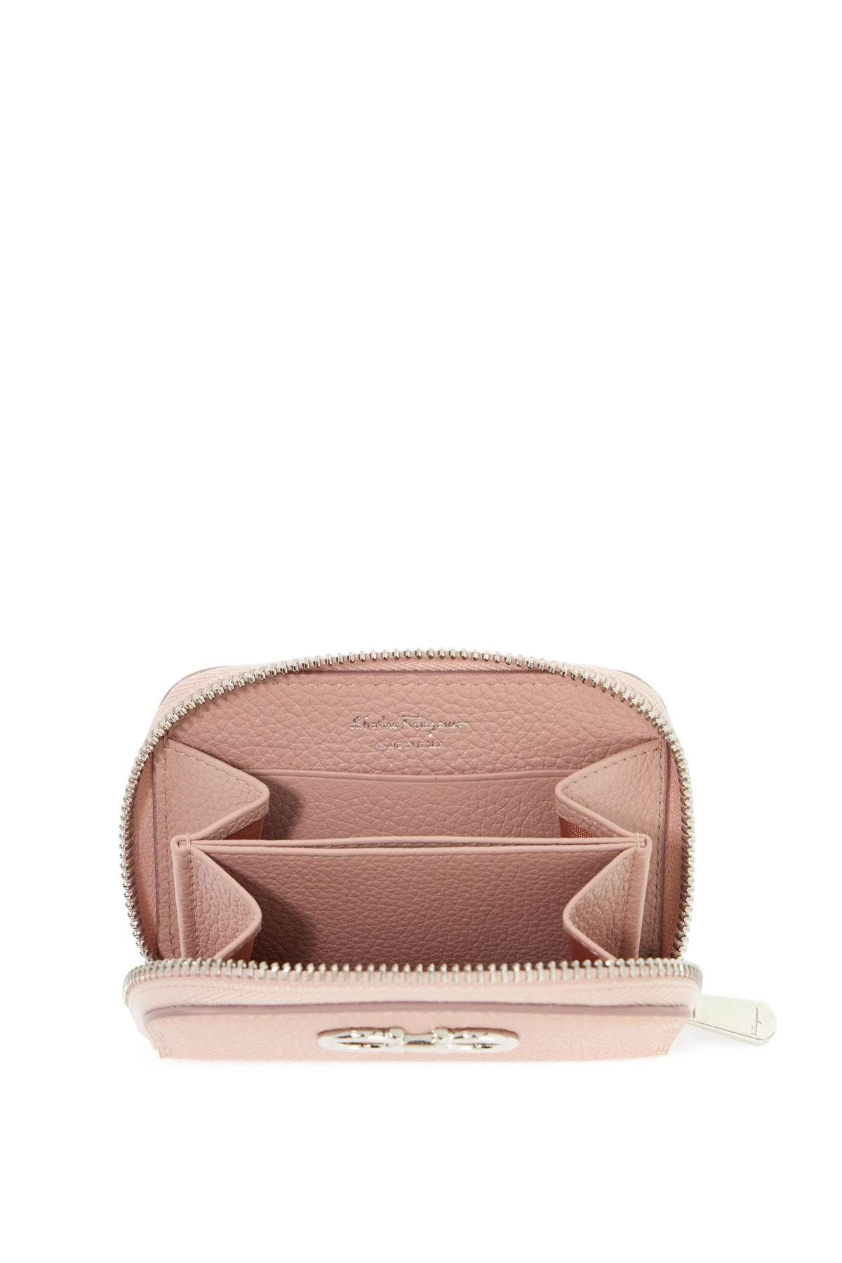 Shop Ferragamo Zip Around Gancini Card In Pink