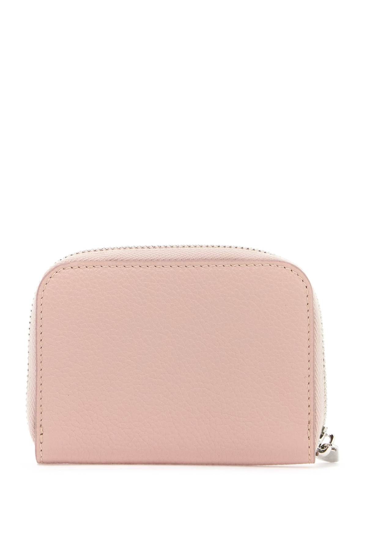 Shop Ferragamo Zip Around Gancini Card In Pink