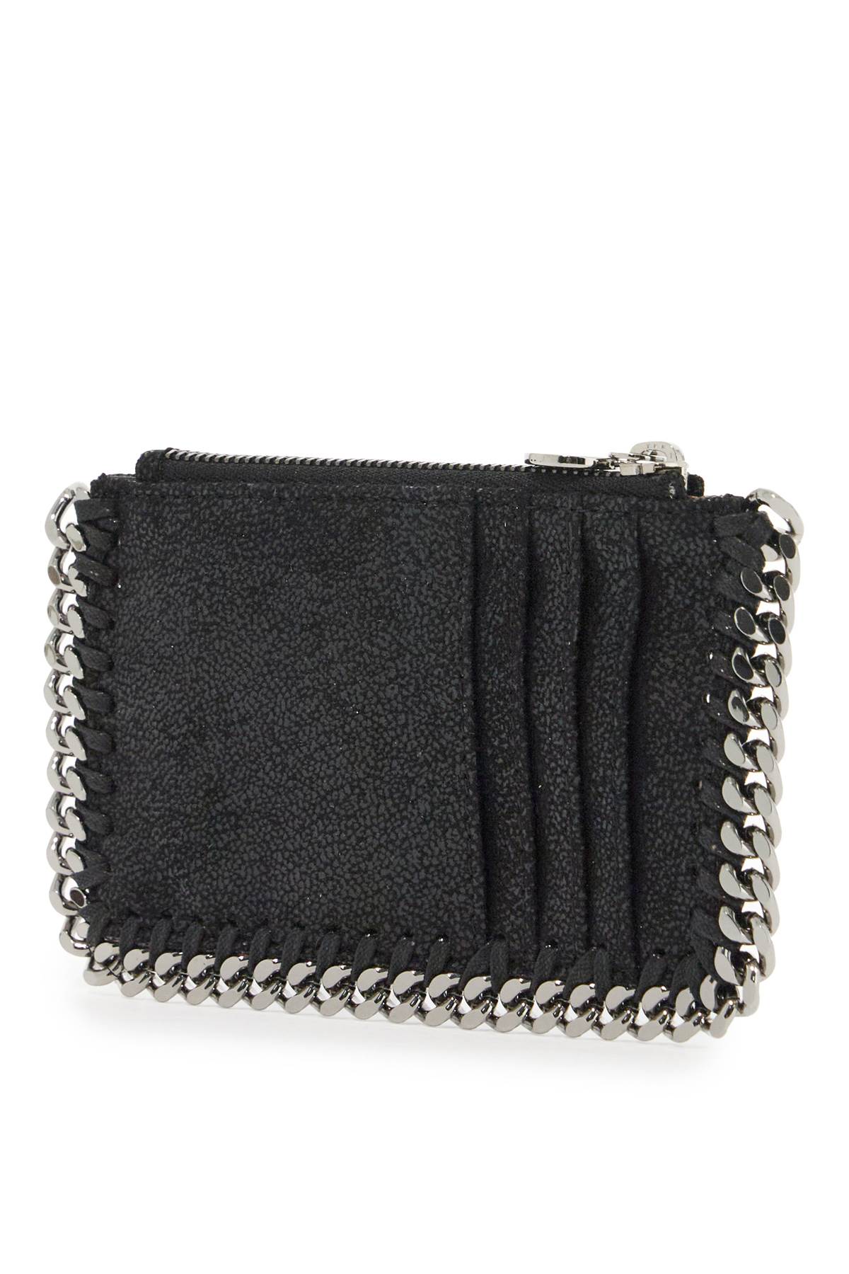 Shop Stella Mccartney Falabella Card Holder In Black