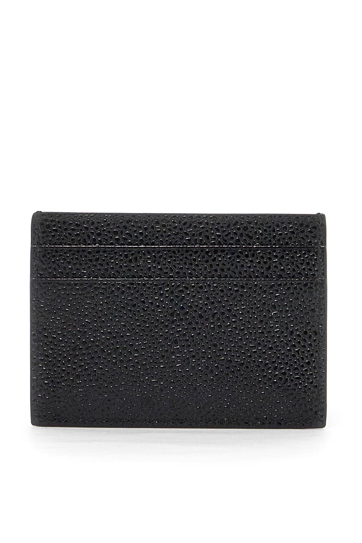 Shop Thom Browne Grain Leather Cardholder In Black