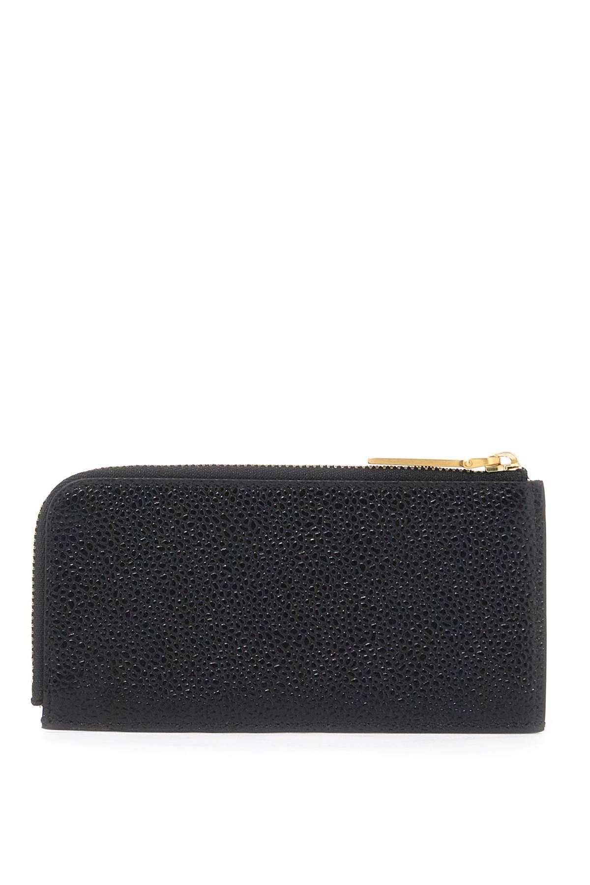 Shop Thom Browne Pebble Grain Leather Cardholder In Black