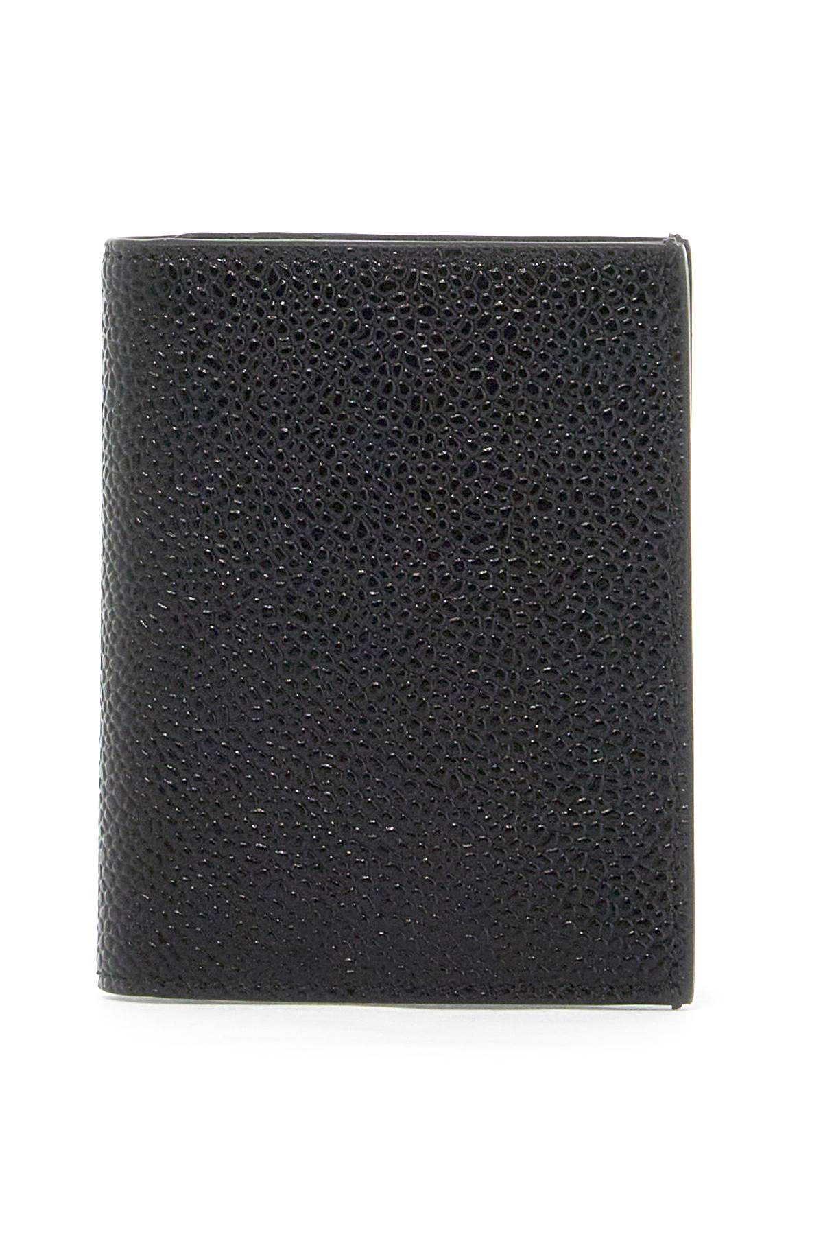 THOM BROWNE "BIFOLD HAMMERED LEATHER CARD HOLDER" 