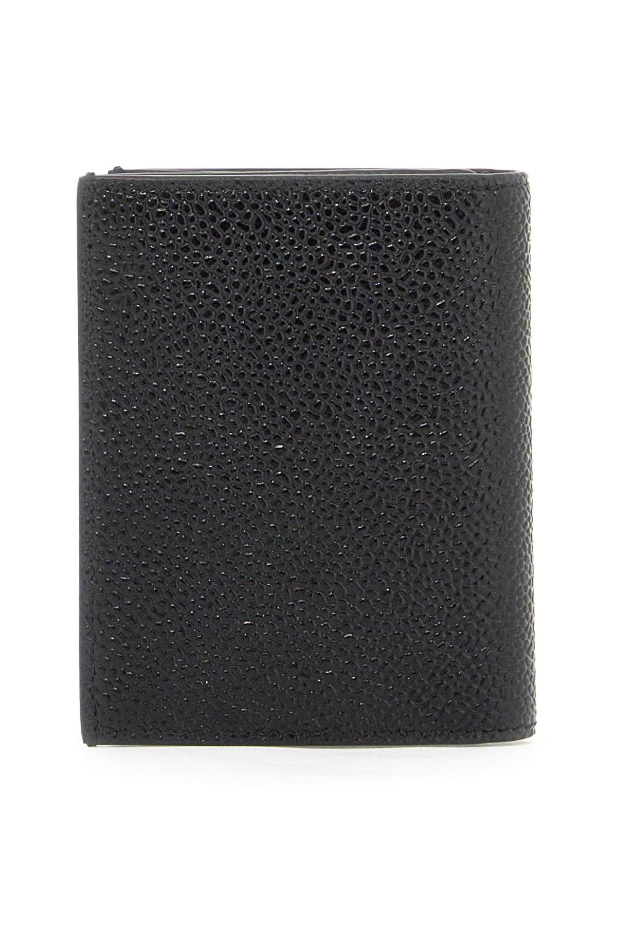 Shop Thom Browne "bifold Hammered Leather Card Holder" In Black