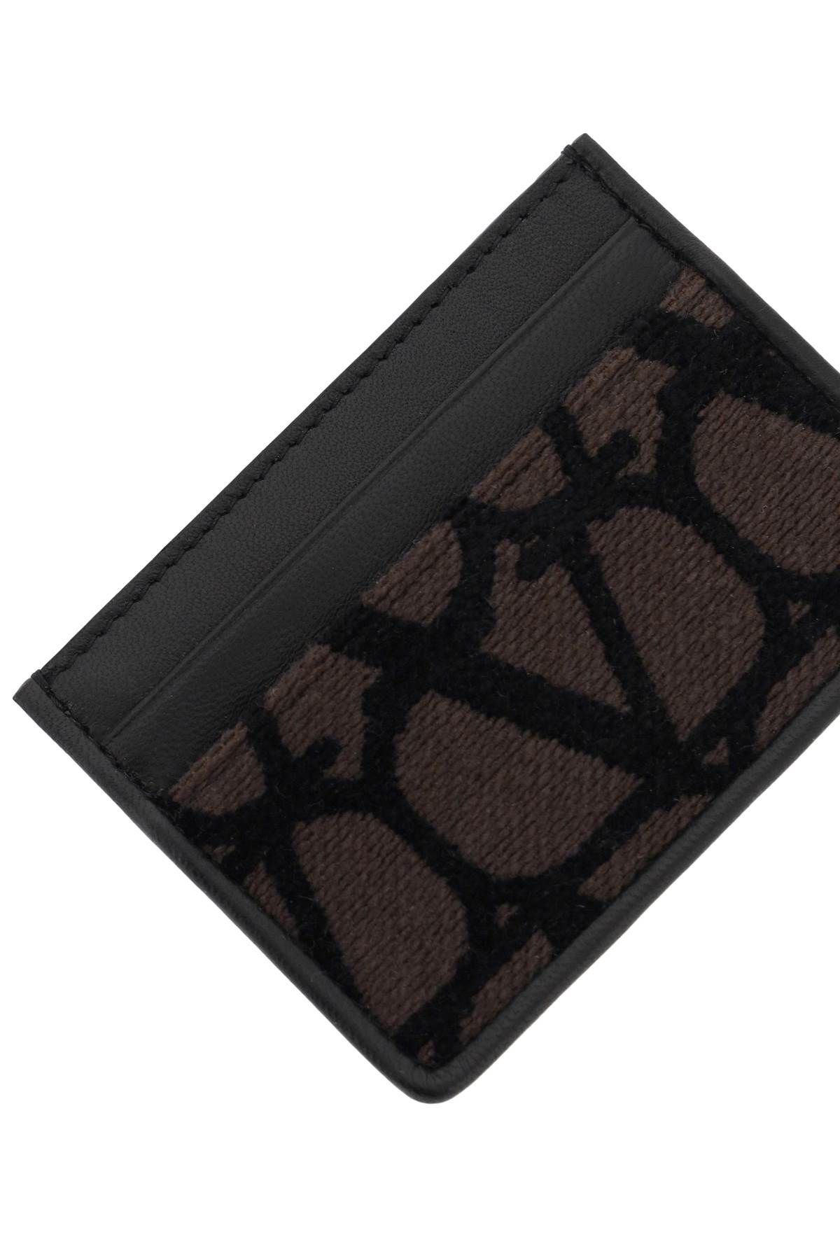 Shop Valentino Toile Iconographe Card Holder In Brown,black