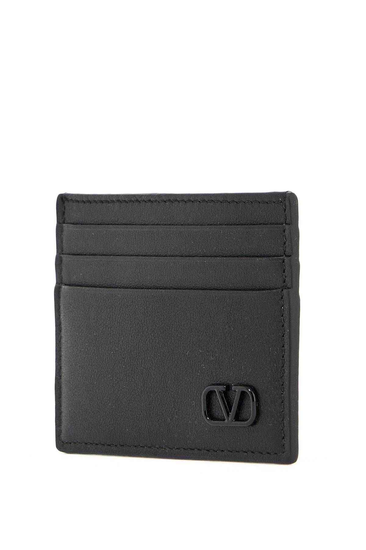 Shop Valentino Vlogo Signature Card Holder In Black