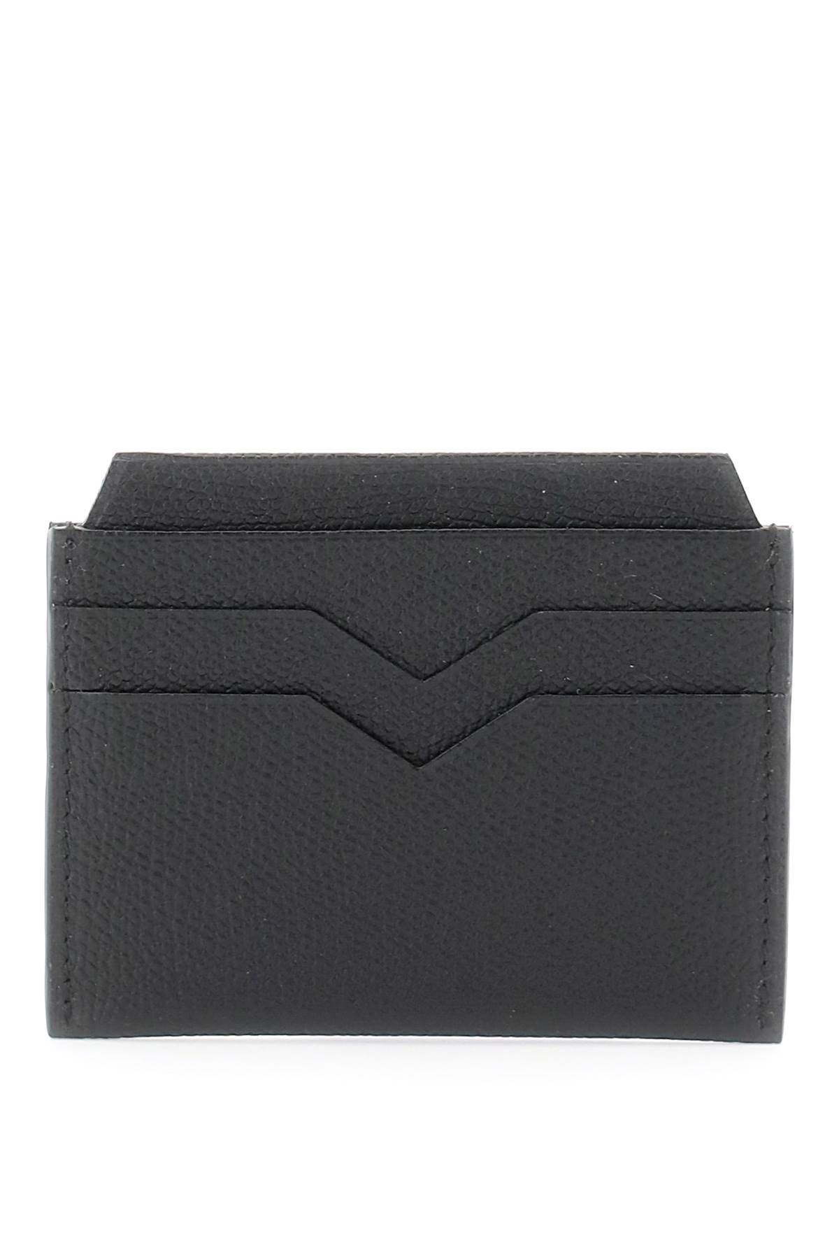 Valextra Leather Cardholder In Black