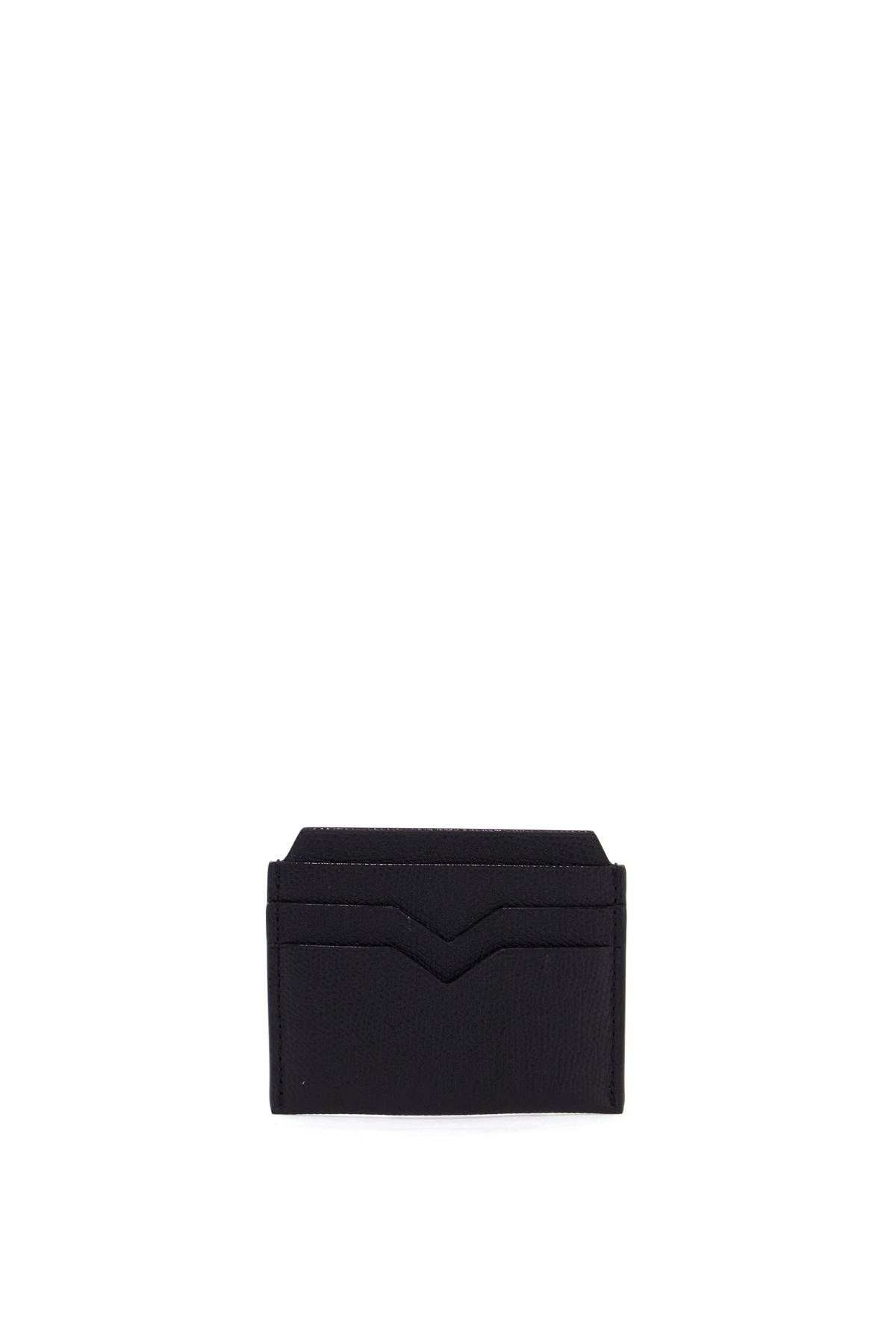 Shop Valextra Leather Cardholder In Black