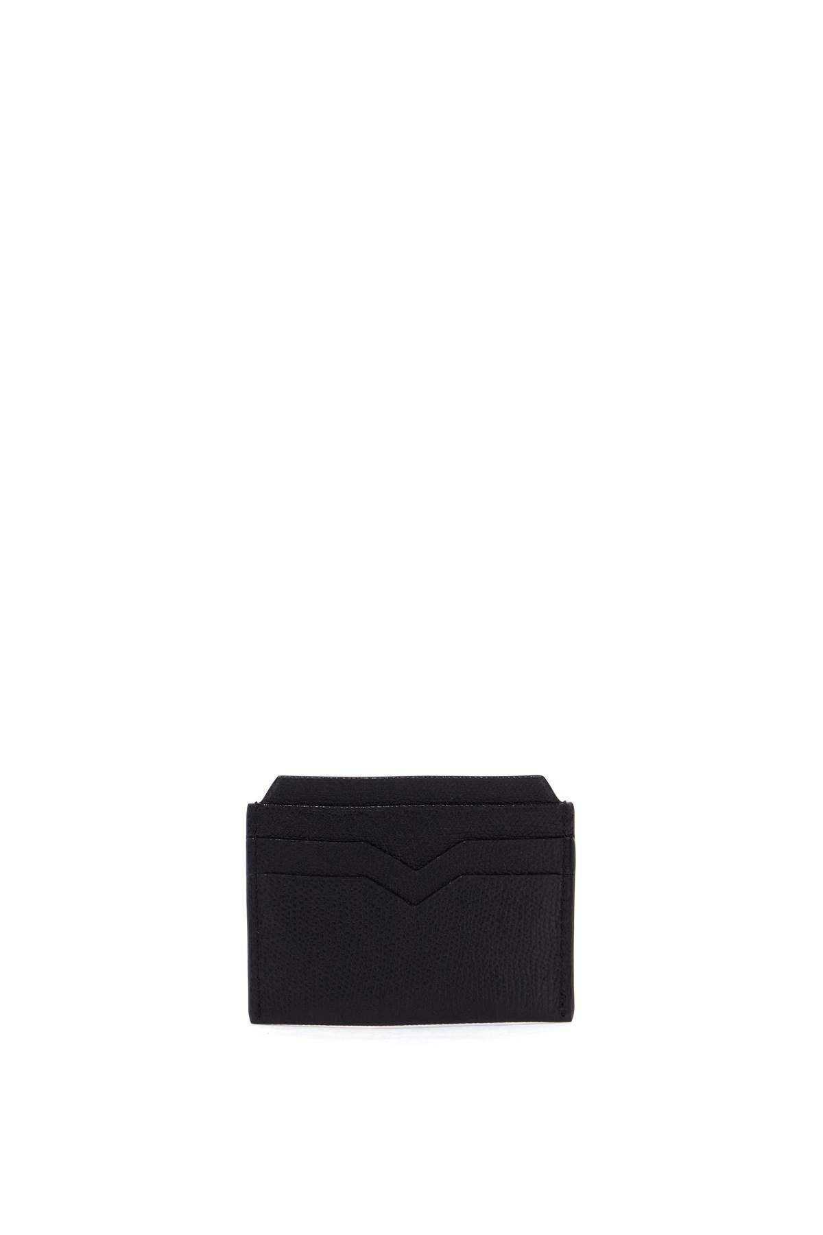 Shop Valextra Leather Cardholder In Black