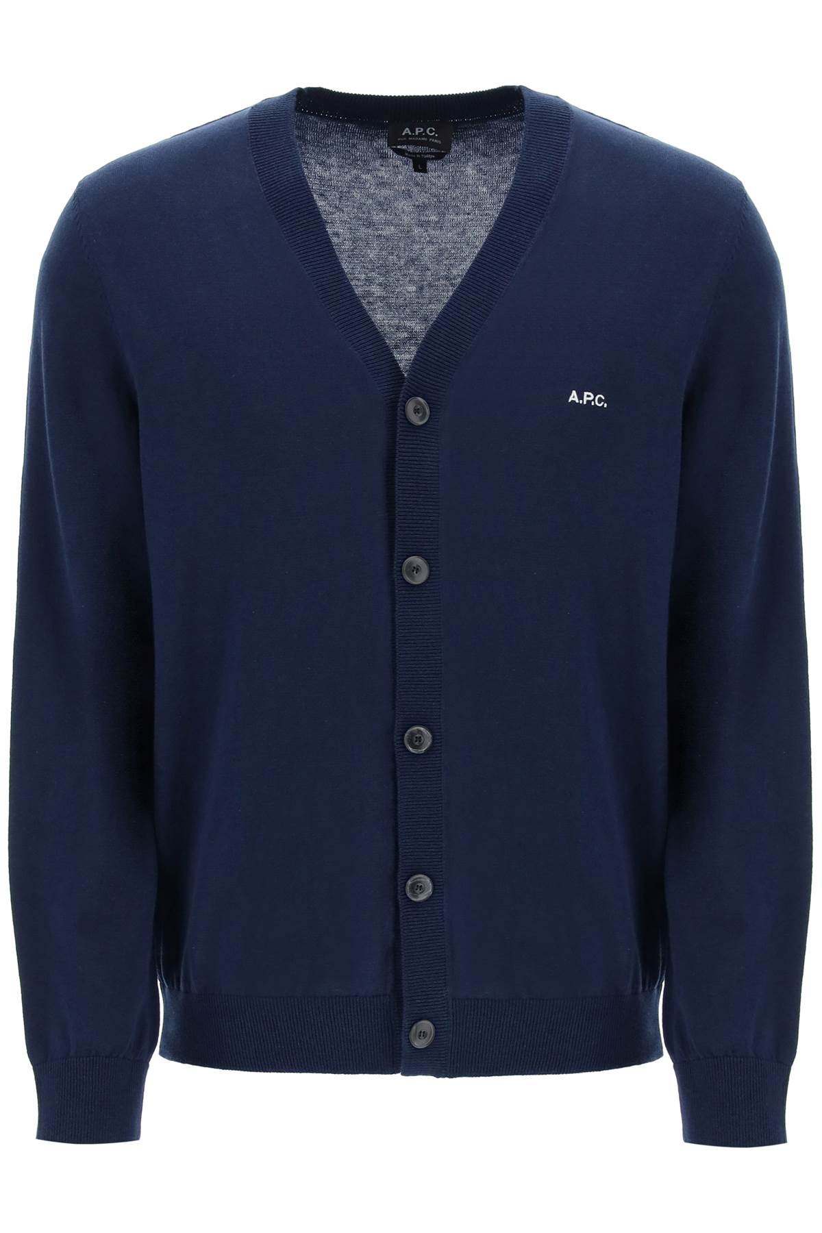 Shop Apc Cotton Curtis Cardigan For In Blue