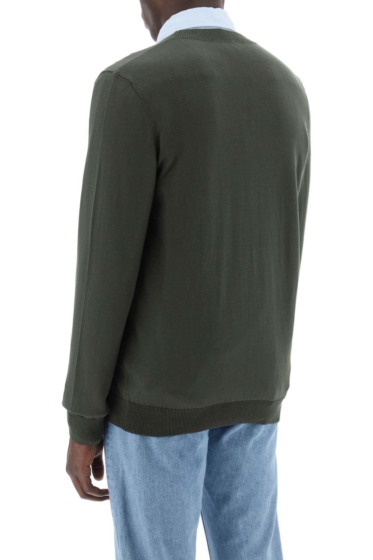 Shop Apc Cotton Curtis Cardigan For In Green