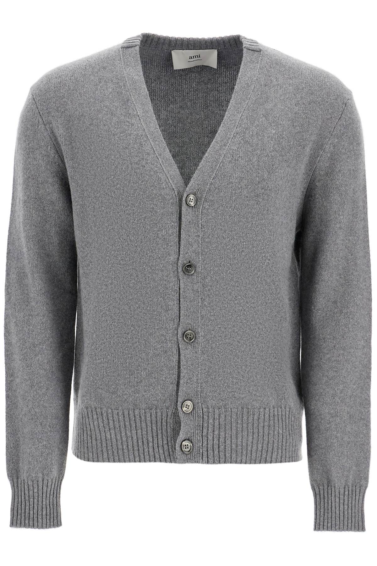 Shop Ami Alexandre Matiussi Cashmere Cardigan For In Grey