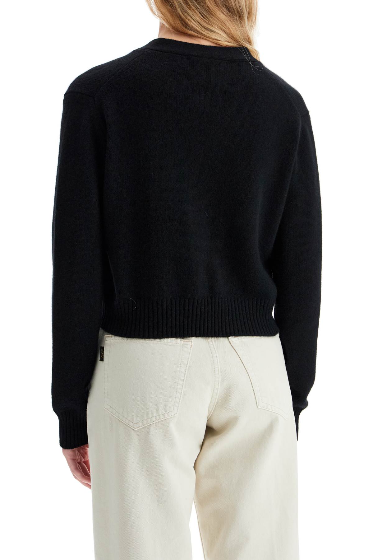 Shop Lisa Yang "cropped Cashmere Cardigan ' In Black