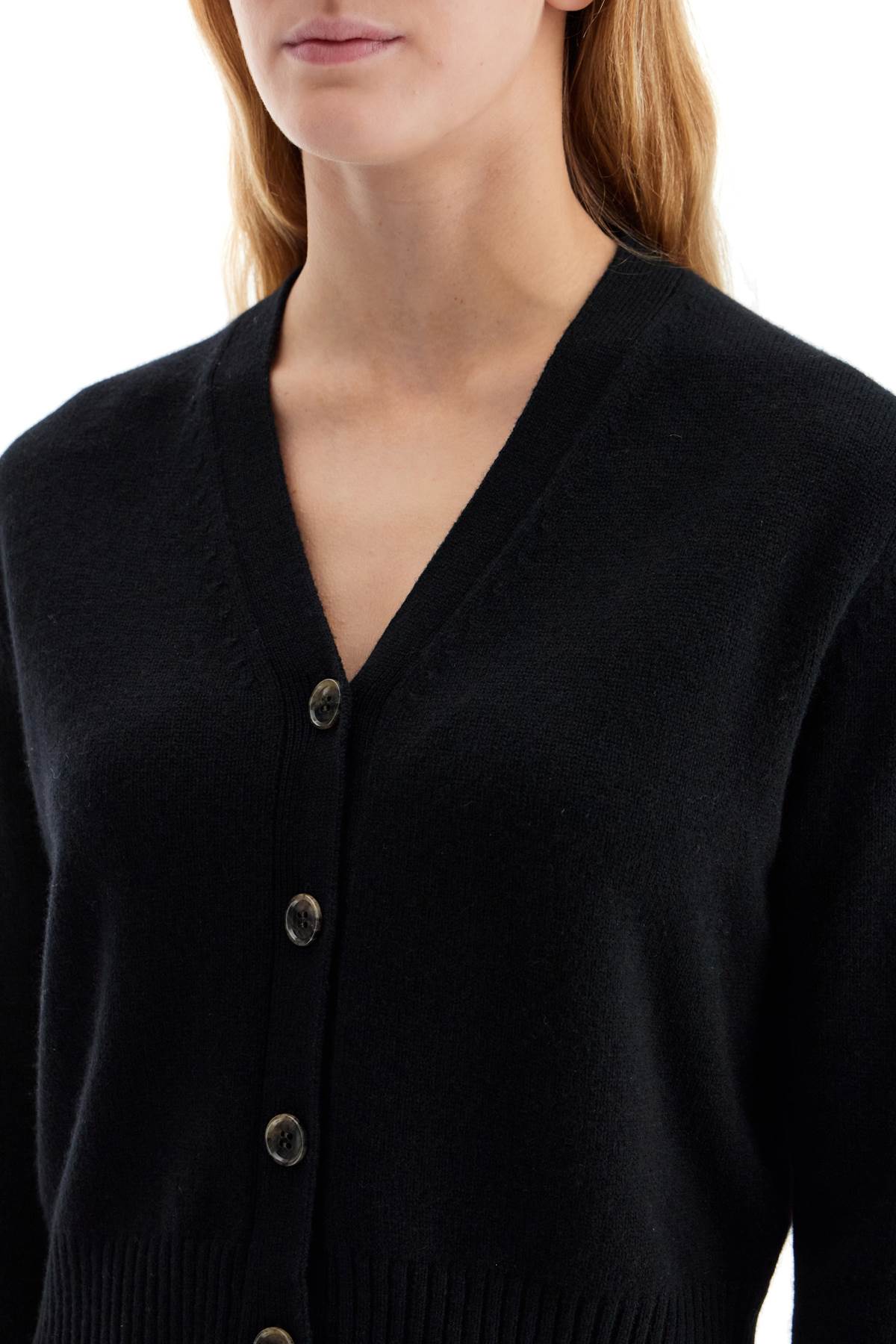 Shop Lisa Yang "cropped Cashmere Cardigan ' In Black