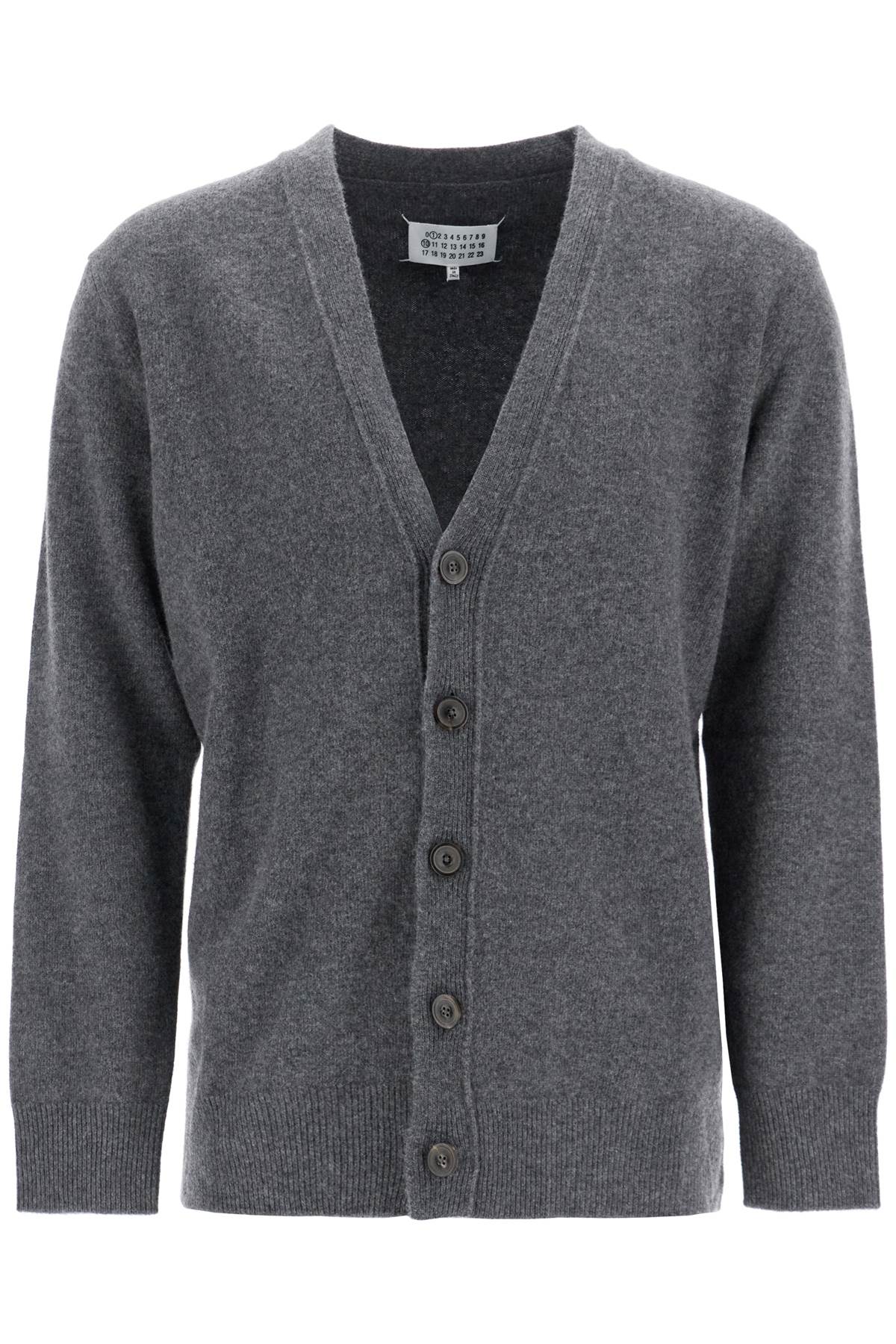 Shop Maison Margiela Pure Wool Cardigan For Women In Grey