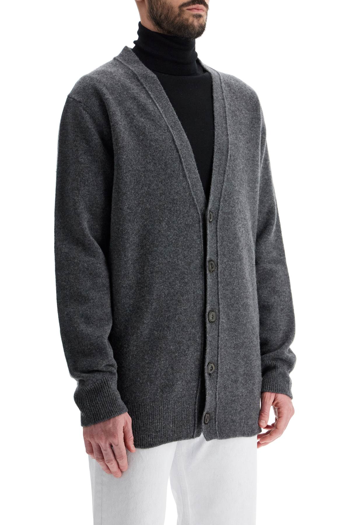 Shop Maison Margiela Pure Wool Cardigan For Women In Grey