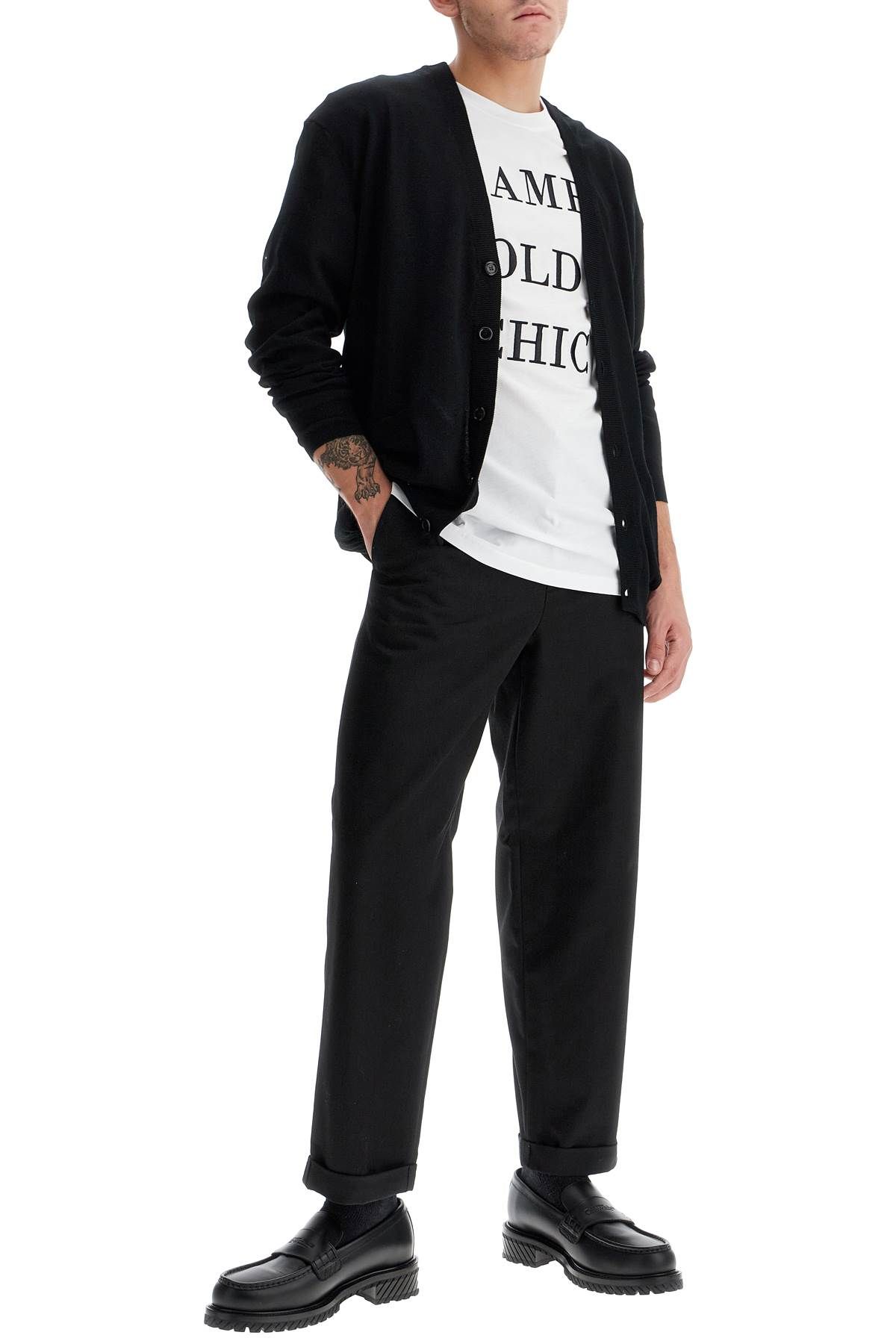 Shop Moschino "classic Chic Cardigan With In Black