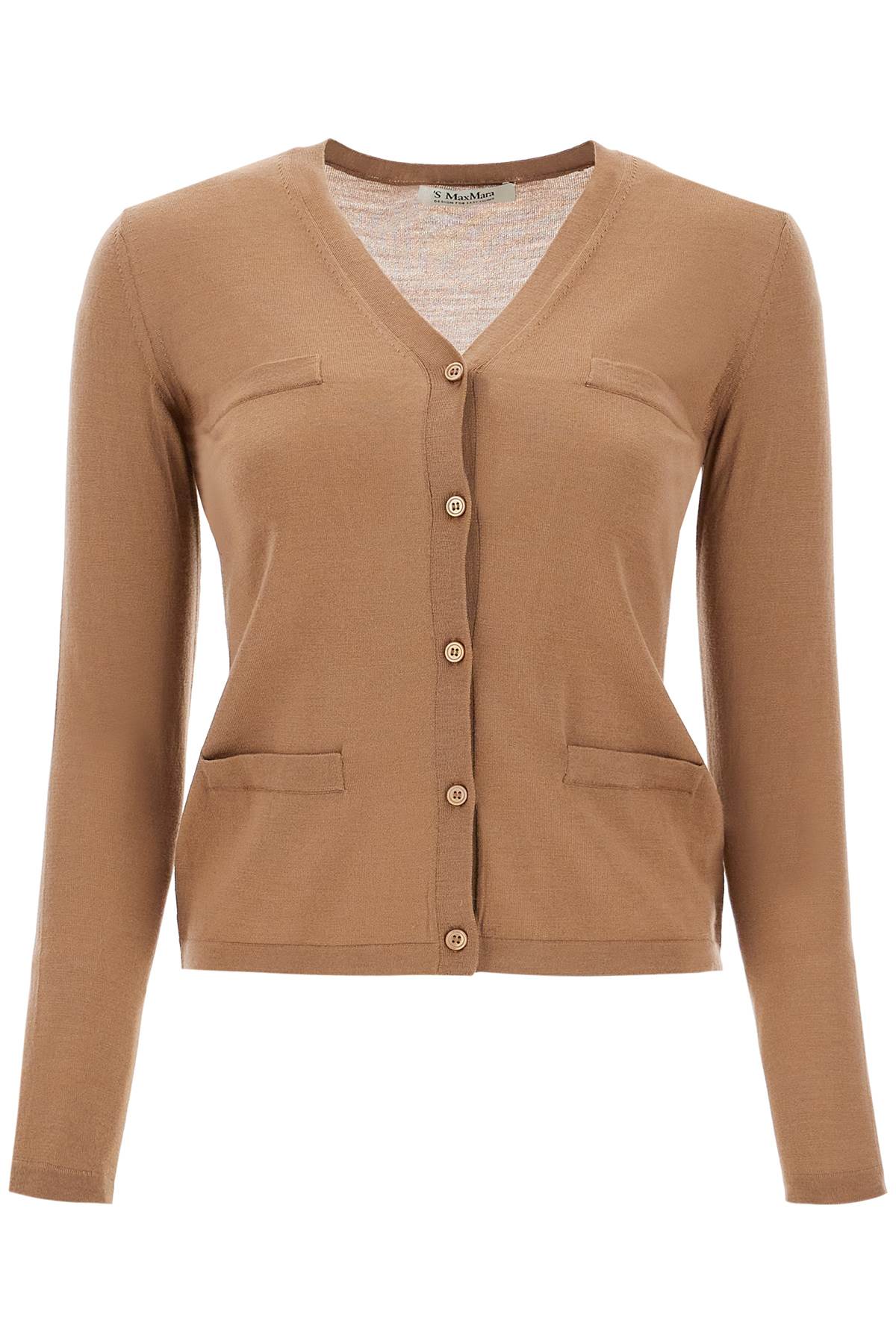 Shop 's Max Mara Wool Yarn Cardigan For A In Brown