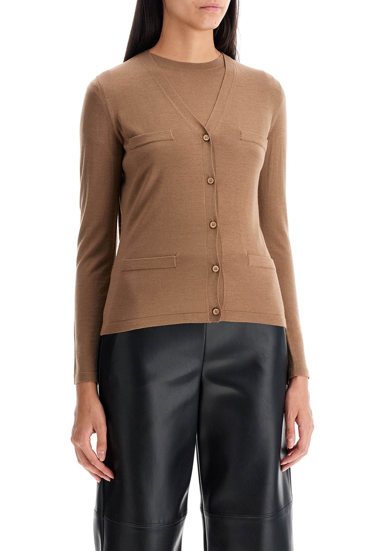 Shop 's Max Mara Wool Yarn Cardigan For A In Brown