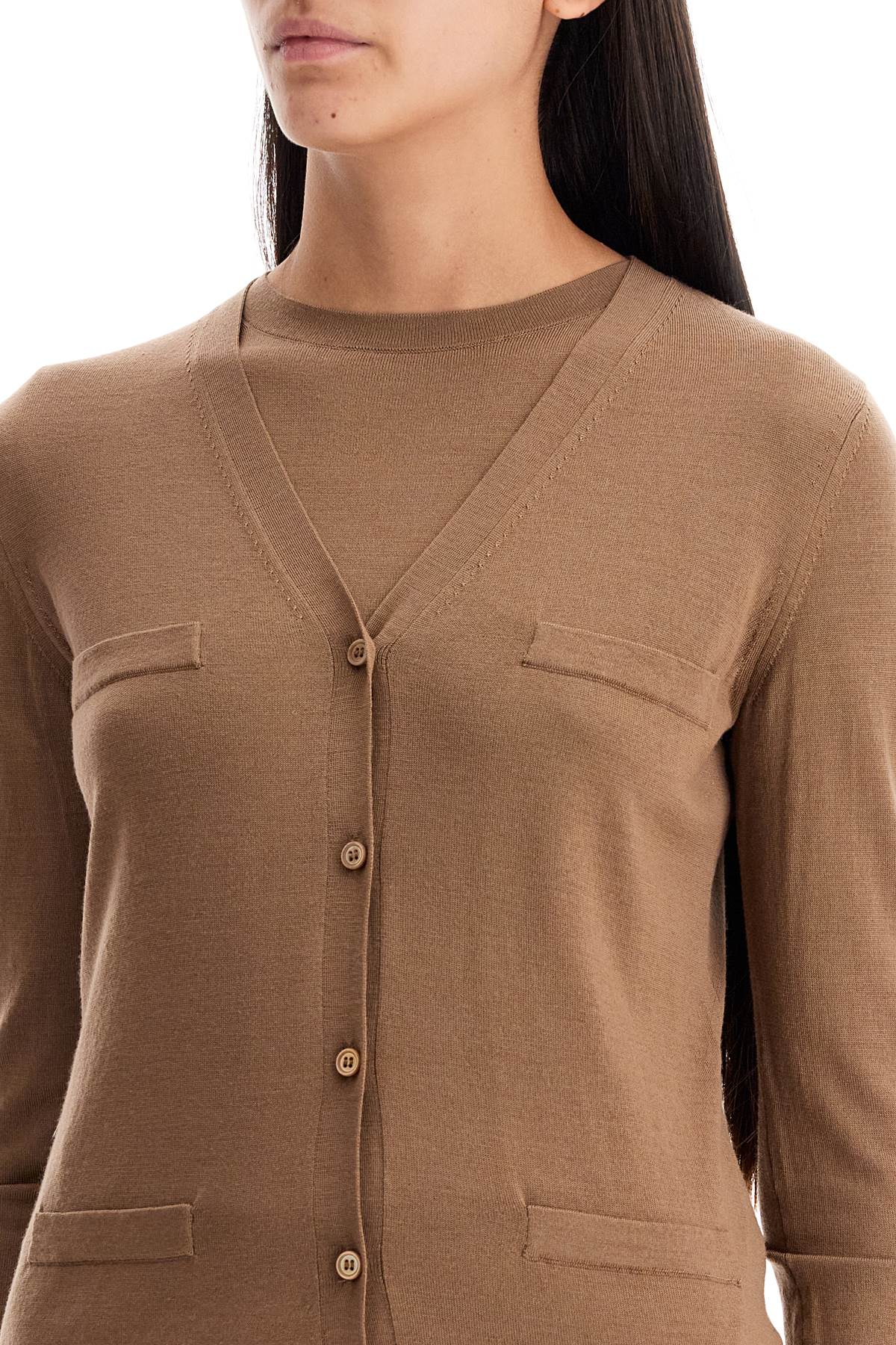 Shop 's Max Mara Wool Yarn Cardigan For A In Brown