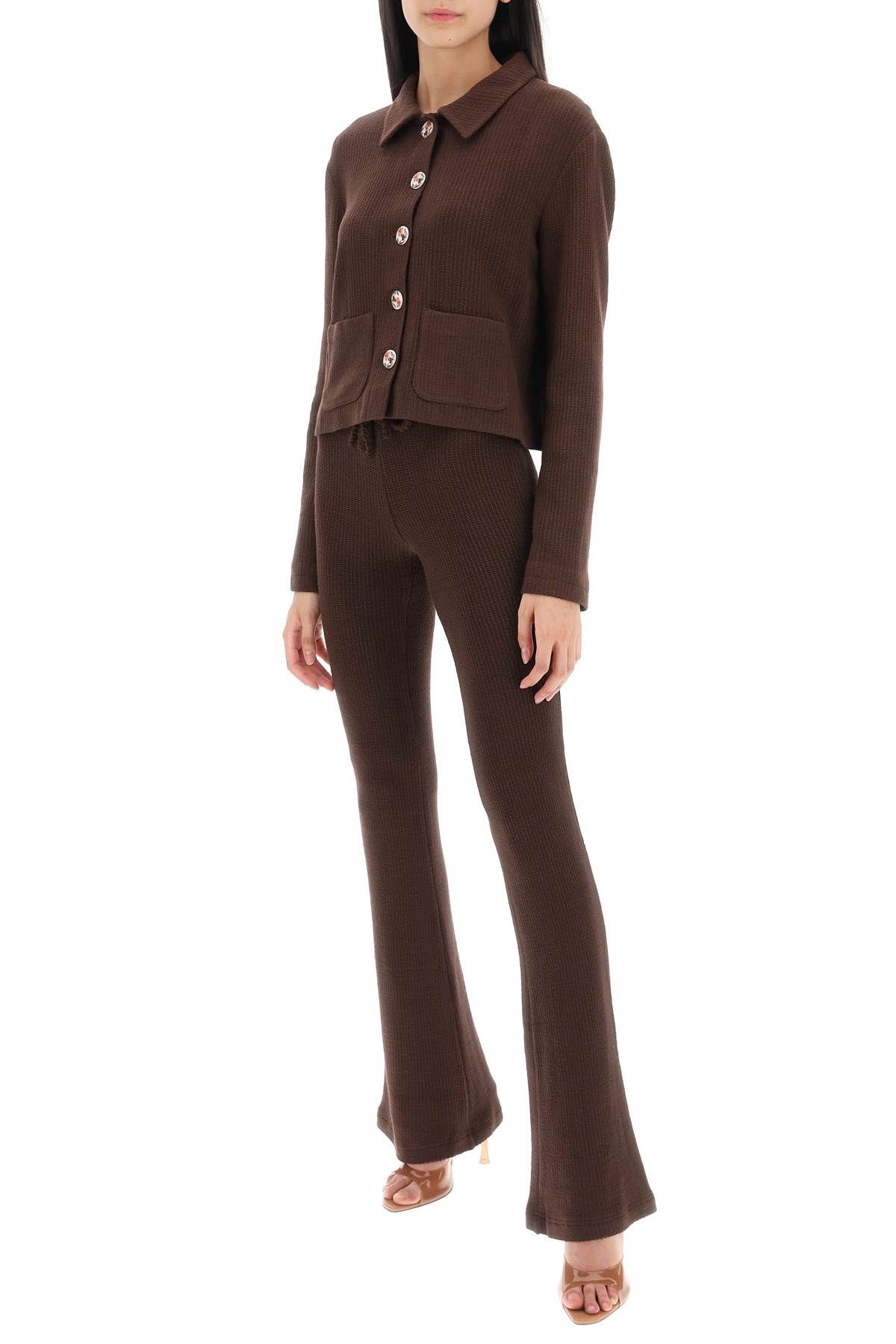 Shop Siedres 'yuna' Cropped Cardigan In Brown