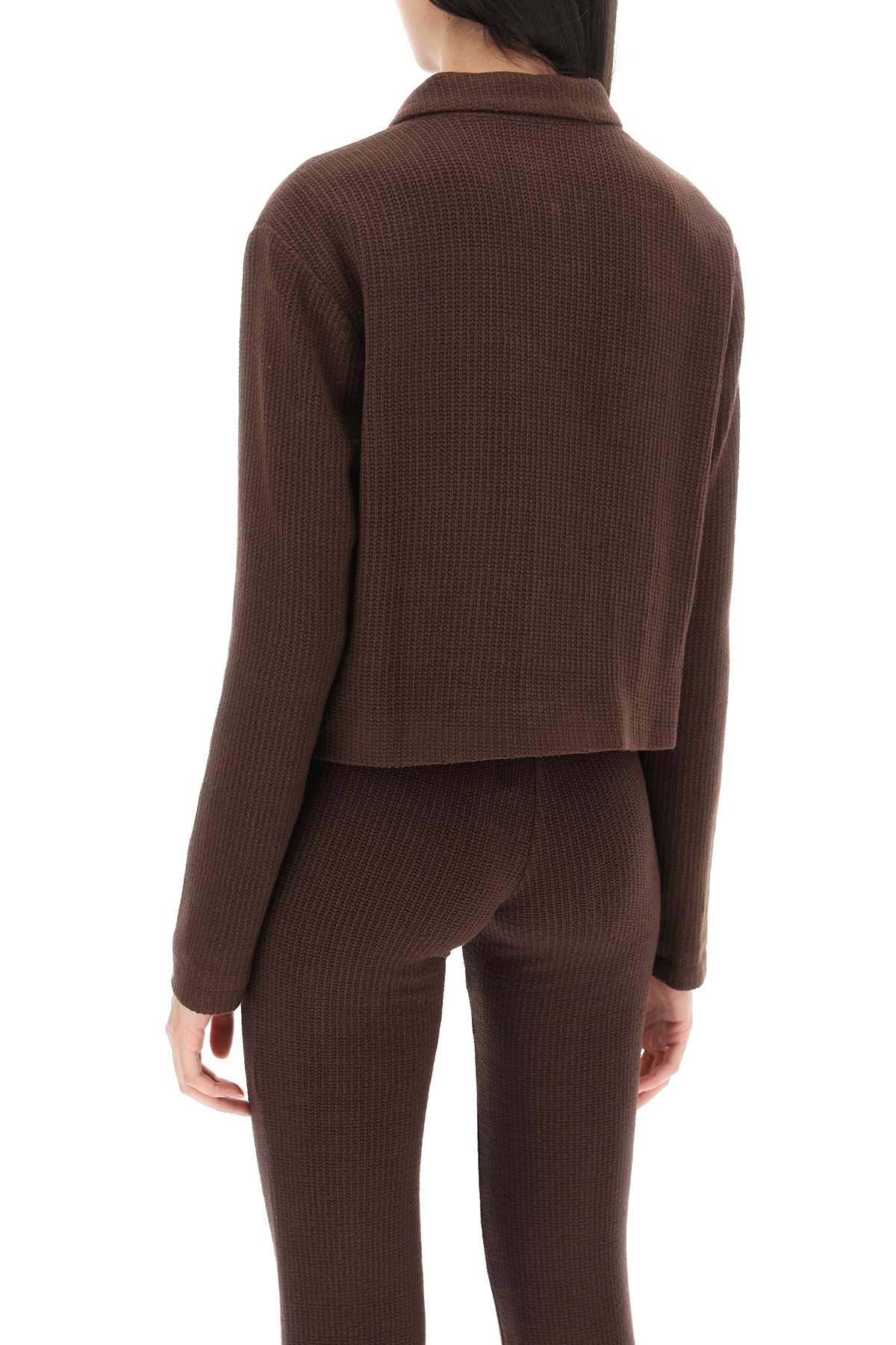 Shop Siedres 'yuna' Cropped Cardigan In Brown