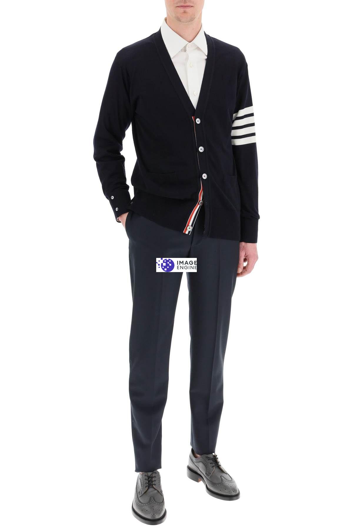 Thom Browne Merino Wool 4-Bar Cardigan