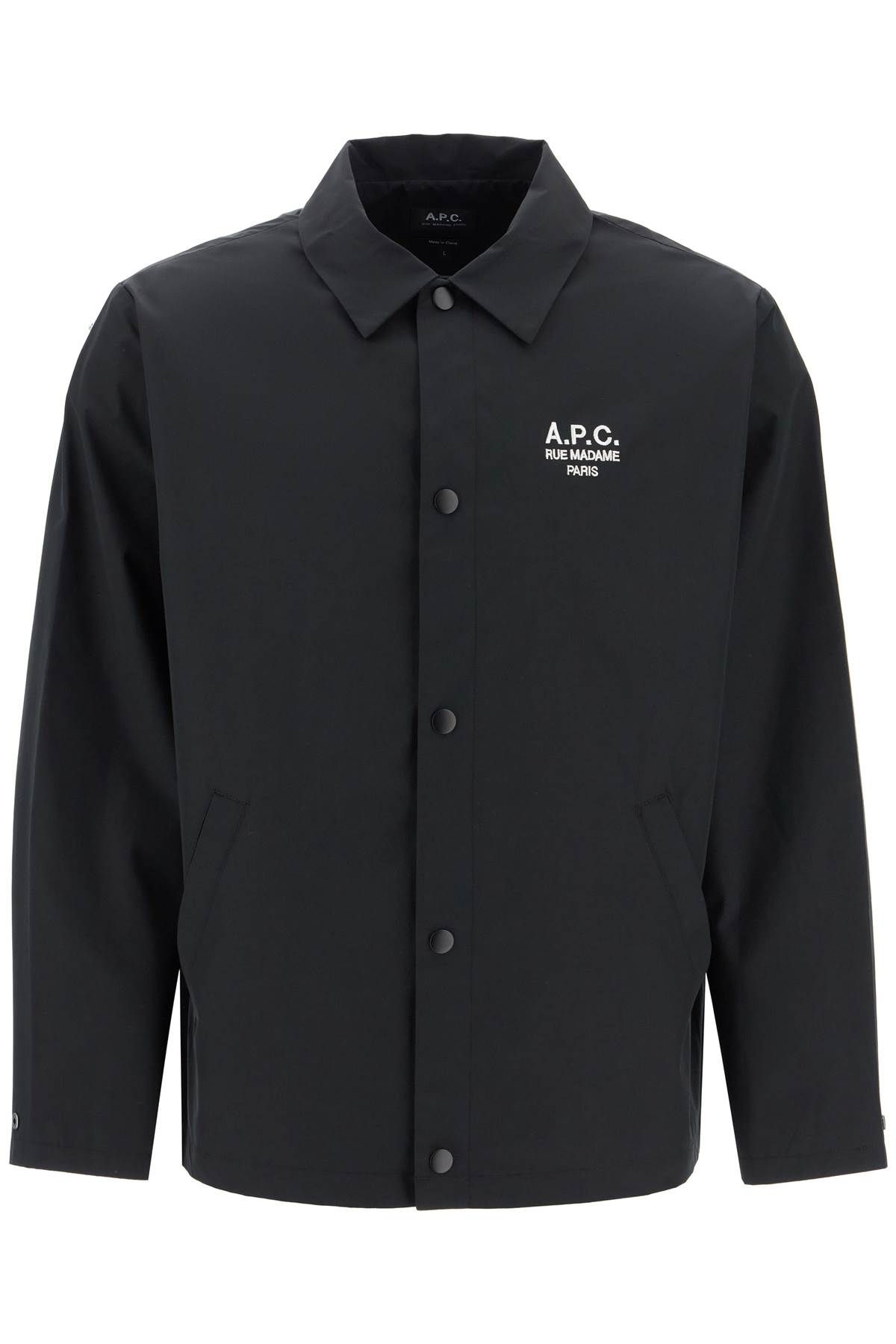 Shop Apc 'regis Cotton Blend Oversh In Black