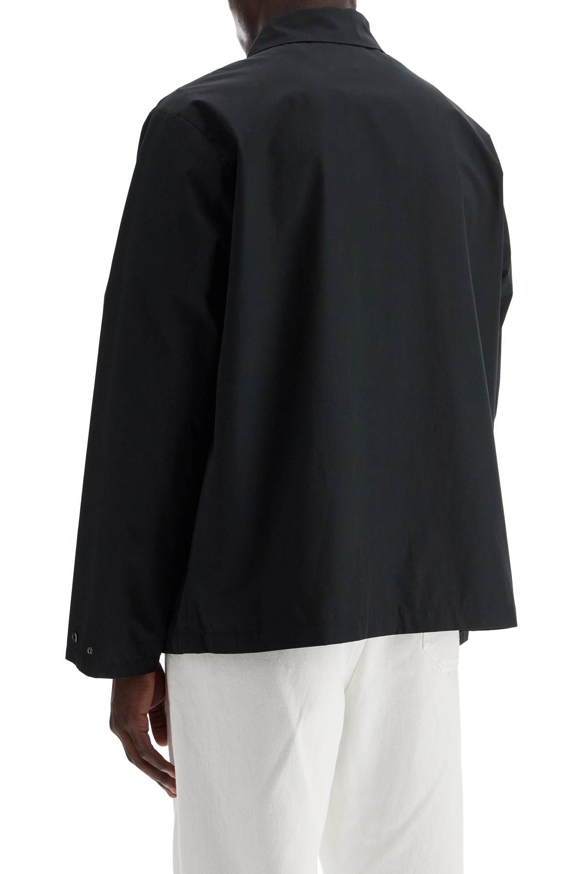 Shop Apc 'regis Cotton Blend Oversh In Black