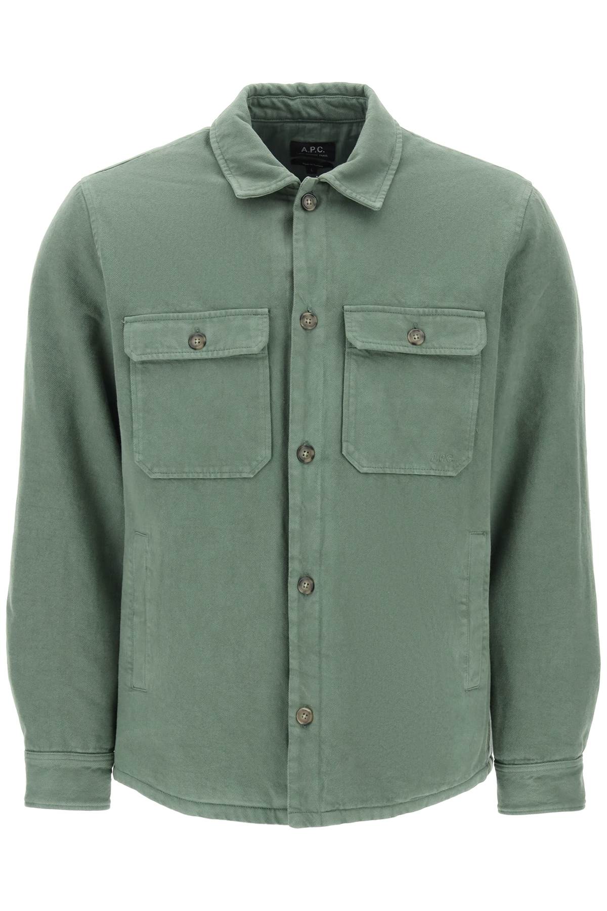 Apc Alessio Padded Overshirt In Green