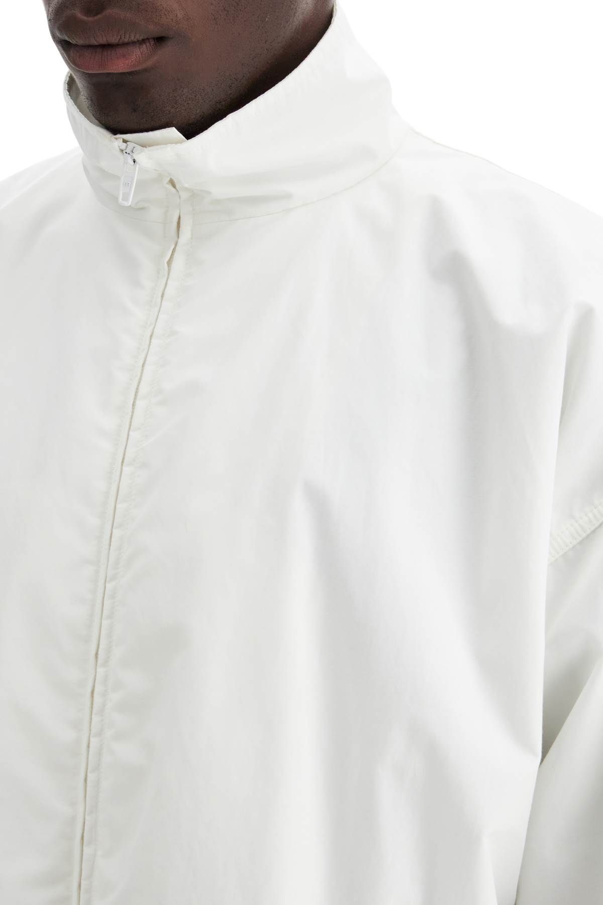 Shop Balenciaga Track Jacket With New Tape Logo In White