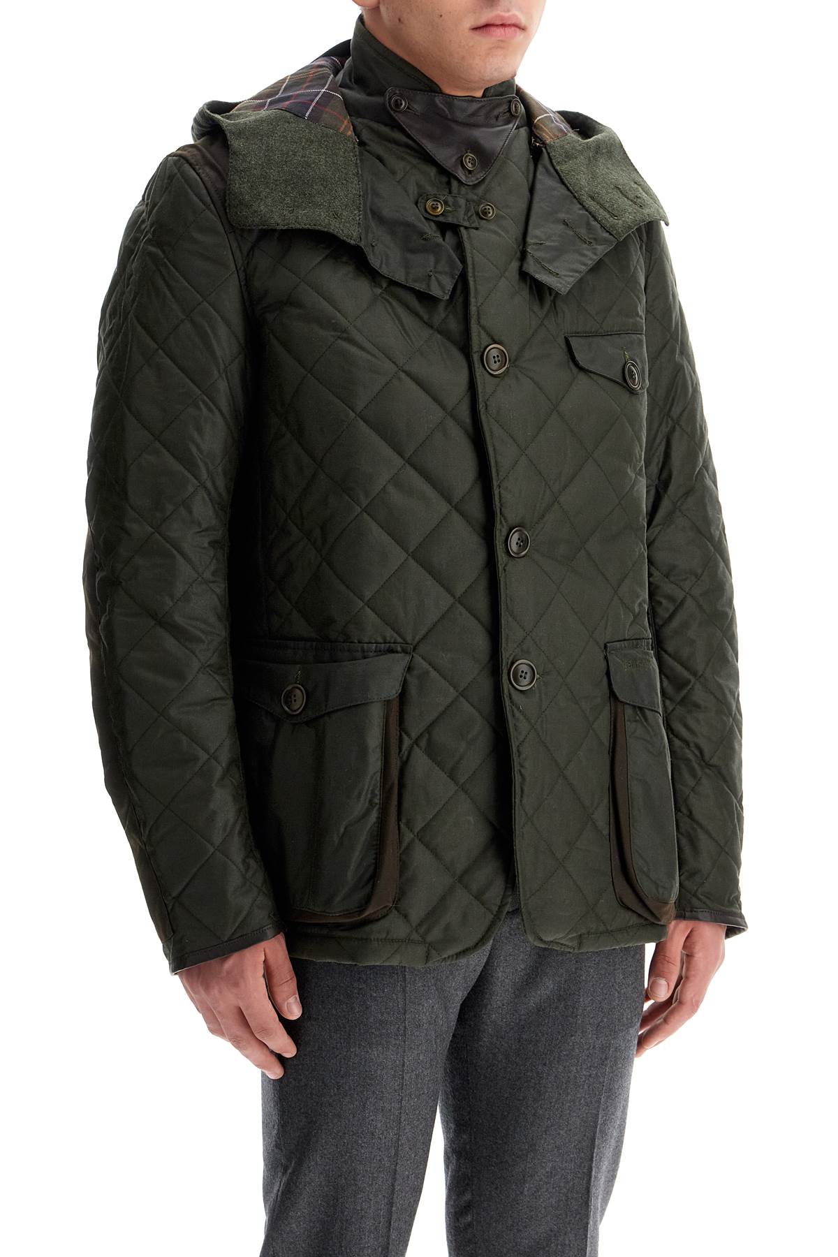 Shop Barbour X Tokito Jacket With Quilted Wax Finish In Green