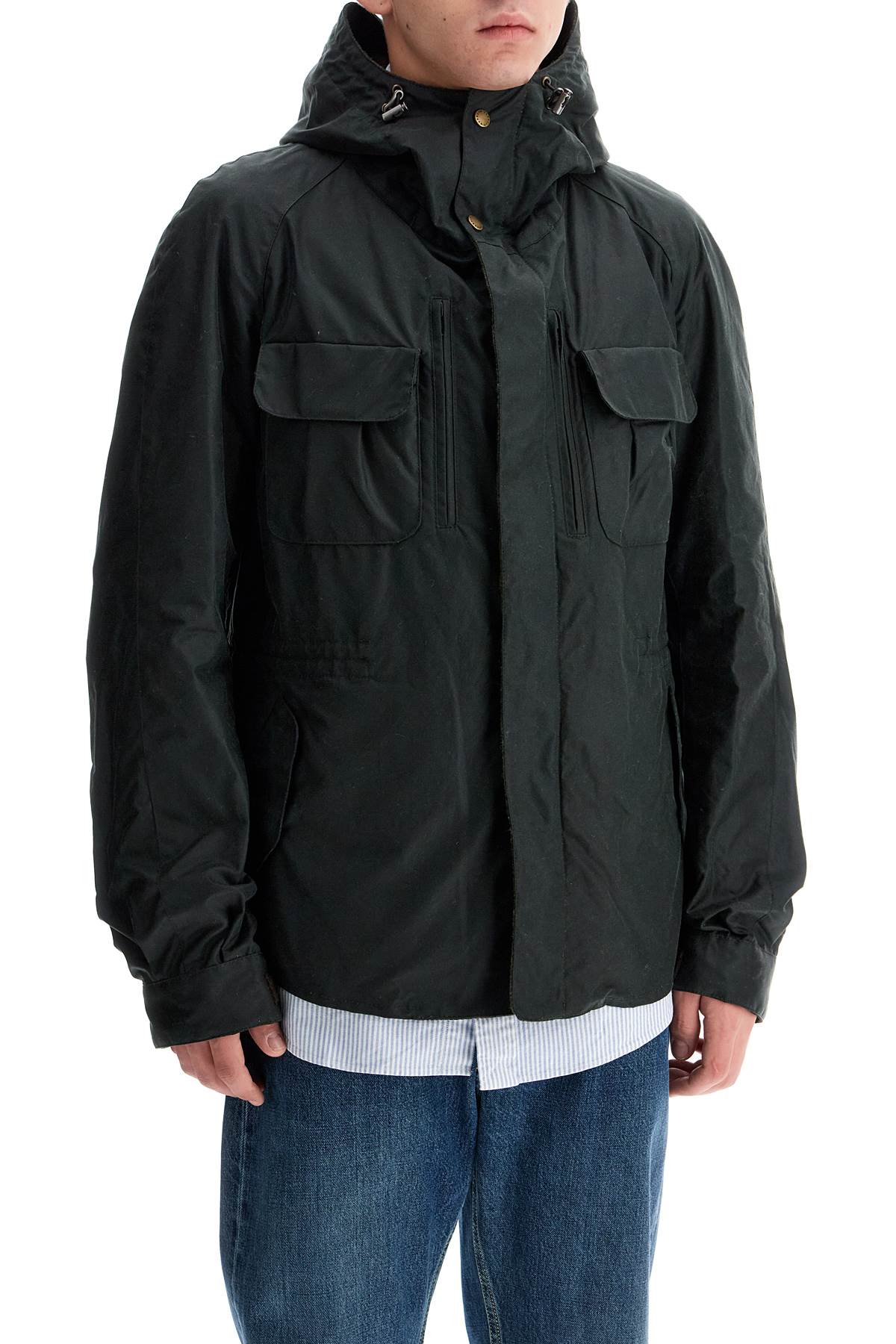 Shop Barbour X Tokito Raincoat With Waxed Finish In Green