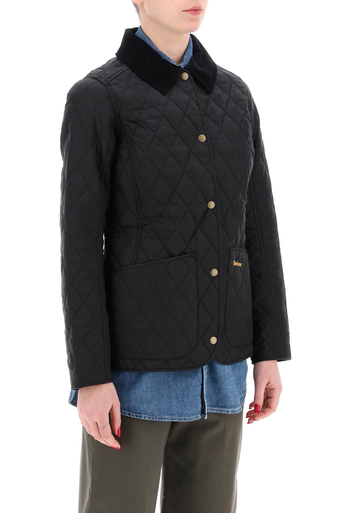 Shop Barbour Quilted Annand In Black