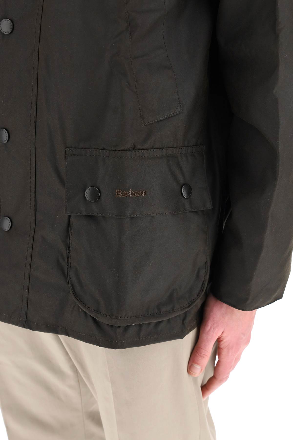 Shop Barbour Classic Bedale Wax Jacket In Khaki