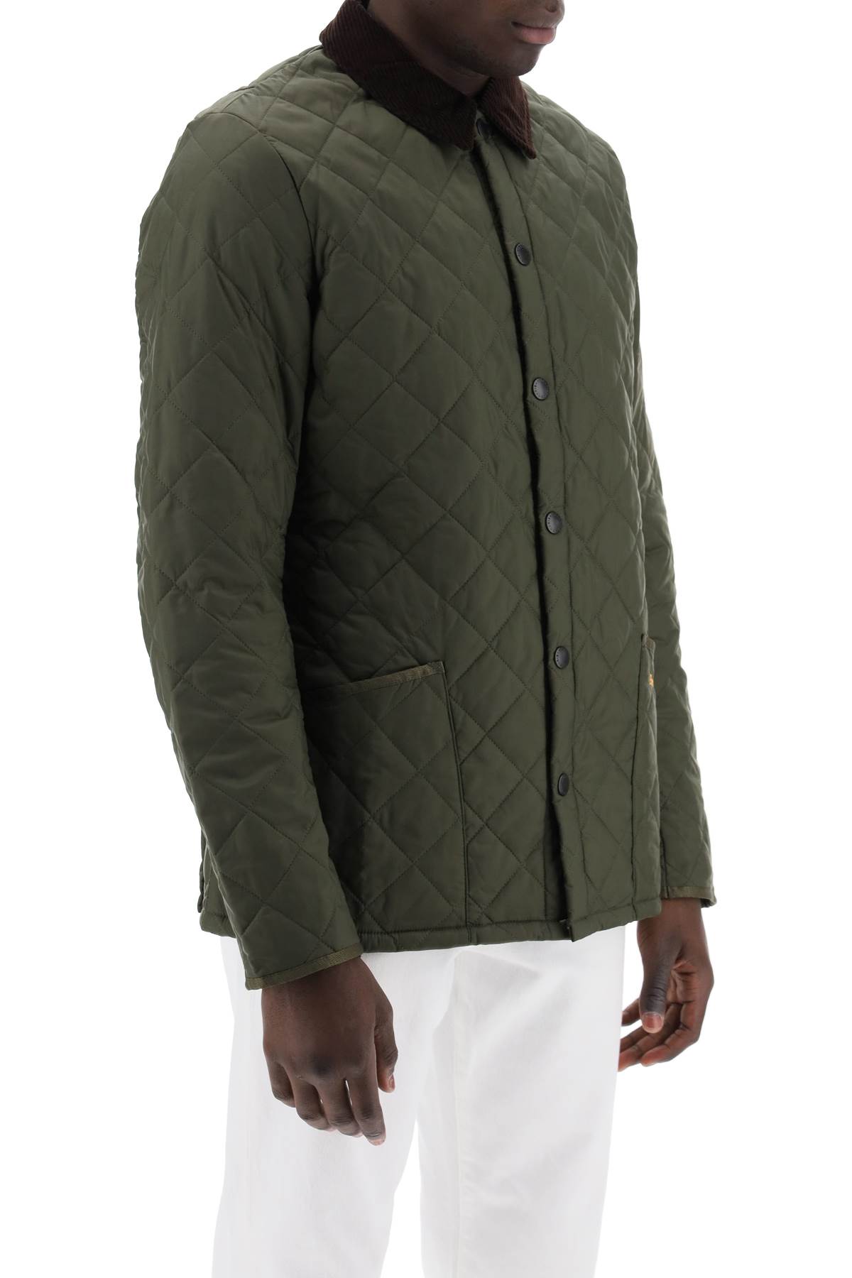 Shop Barbour Heritage Liddesdale Quilted Jacket In Khaki