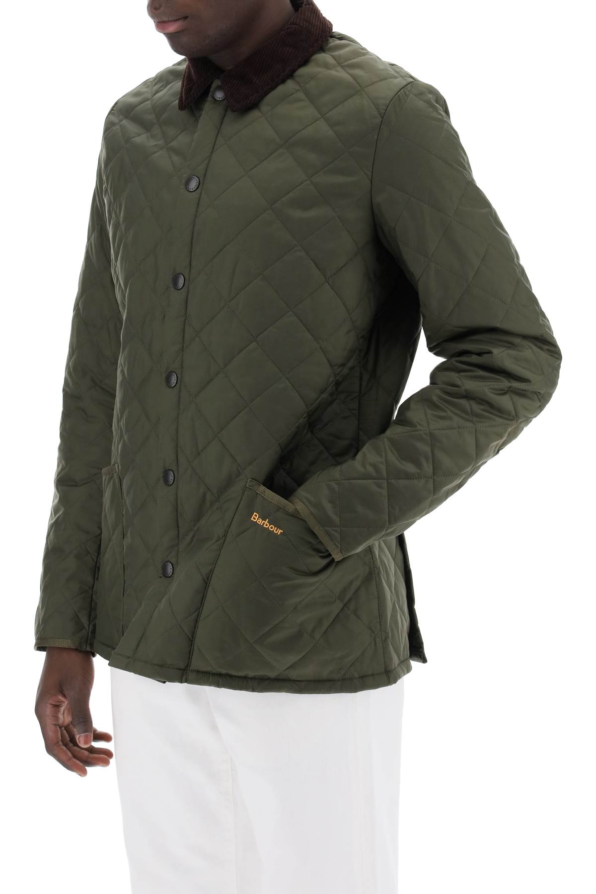 Shop Barbour Heritage Liddesdale Quilted Jacket In Khaki