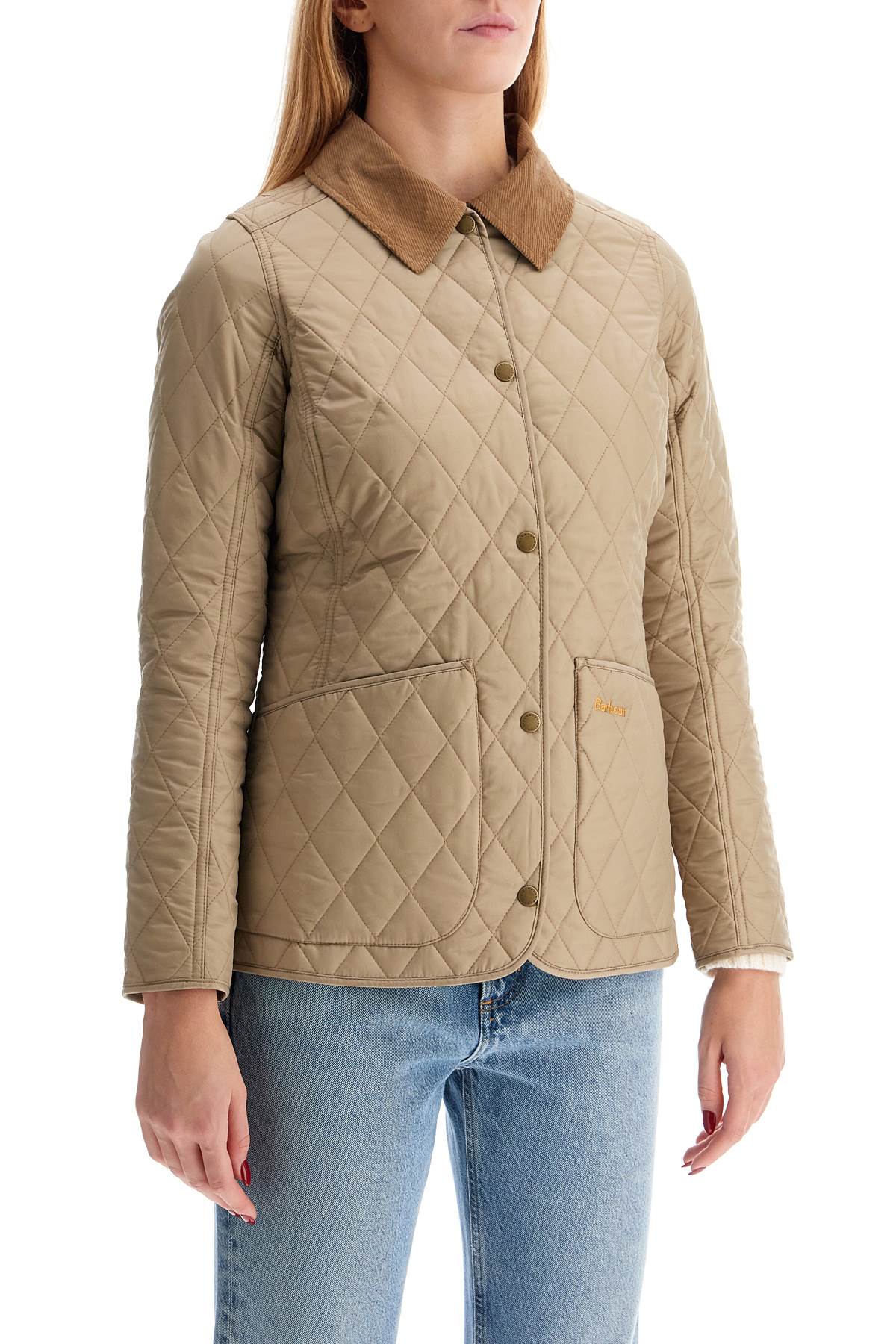 Shop Barbour Annandale Quilted Jacket In Beige