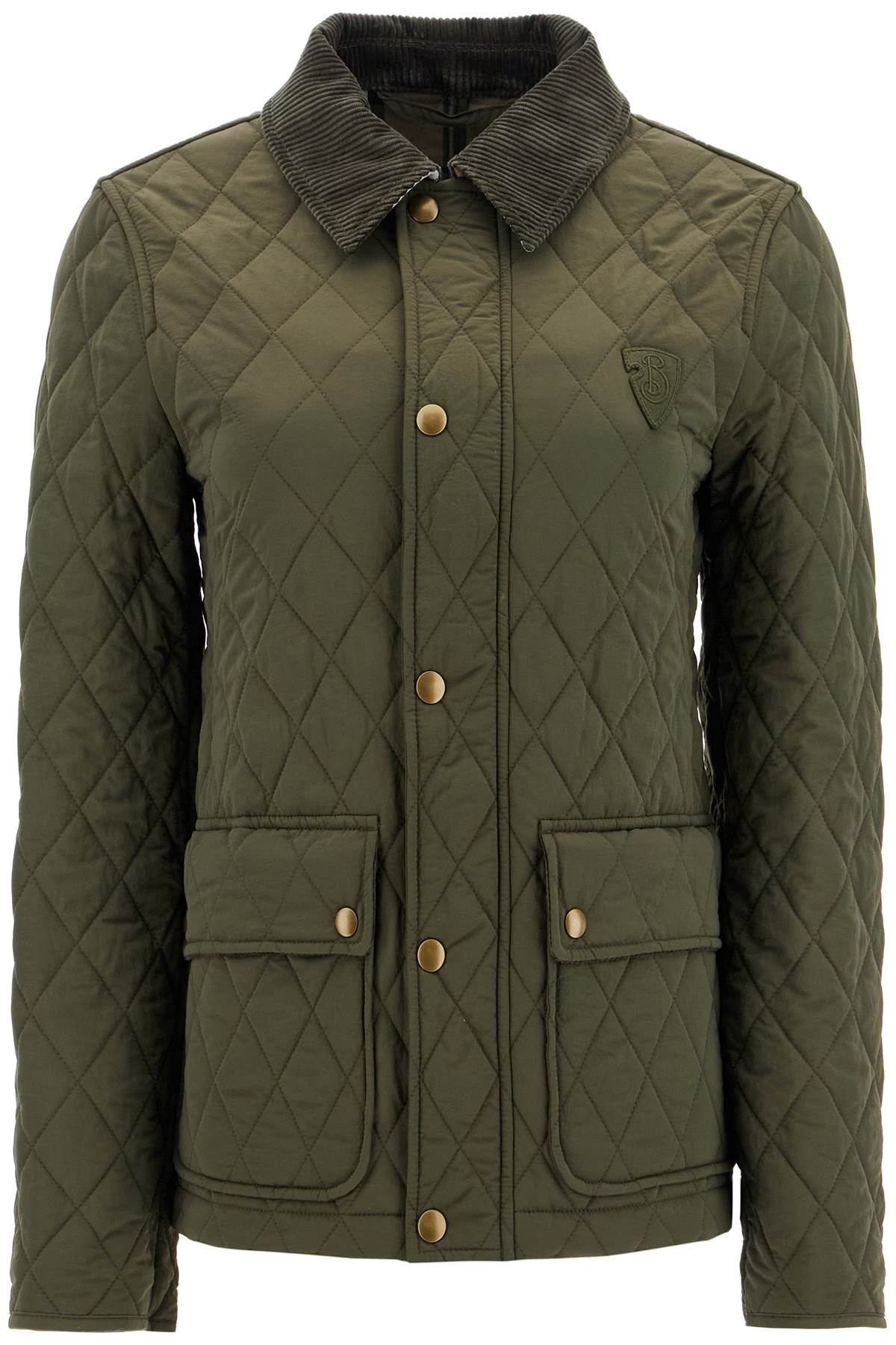 Shop Burberry Quilted Nylon Jacket In Khaki