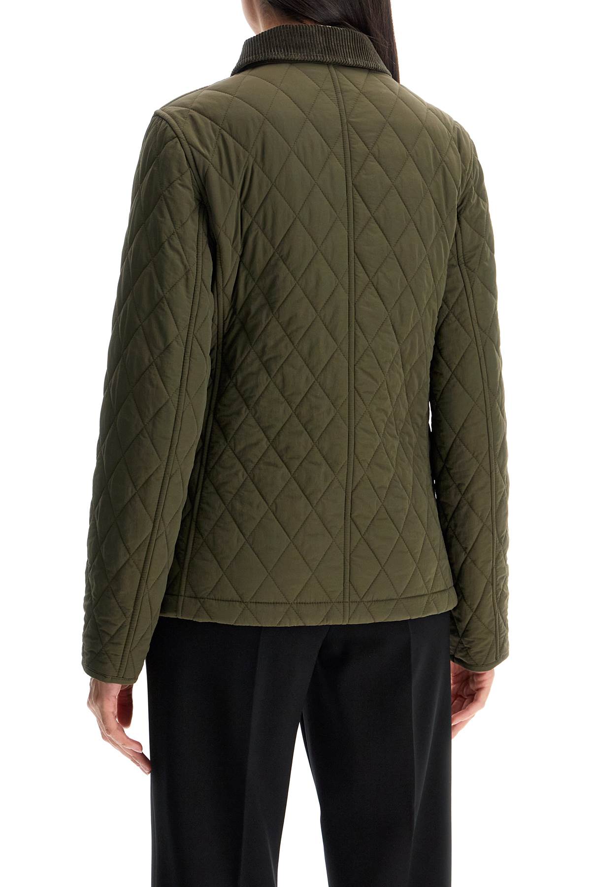 Shop Burberry Quilted Nylon Jacket In Khaki