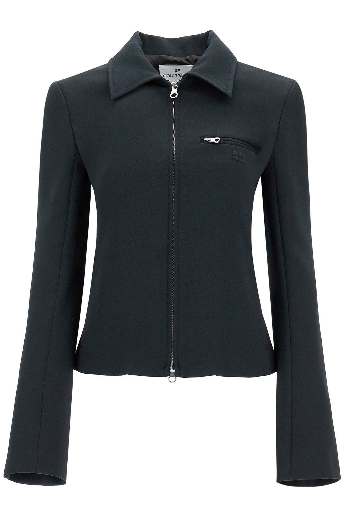 Shop Courrèges Technical Twill Jacket For Men In Black