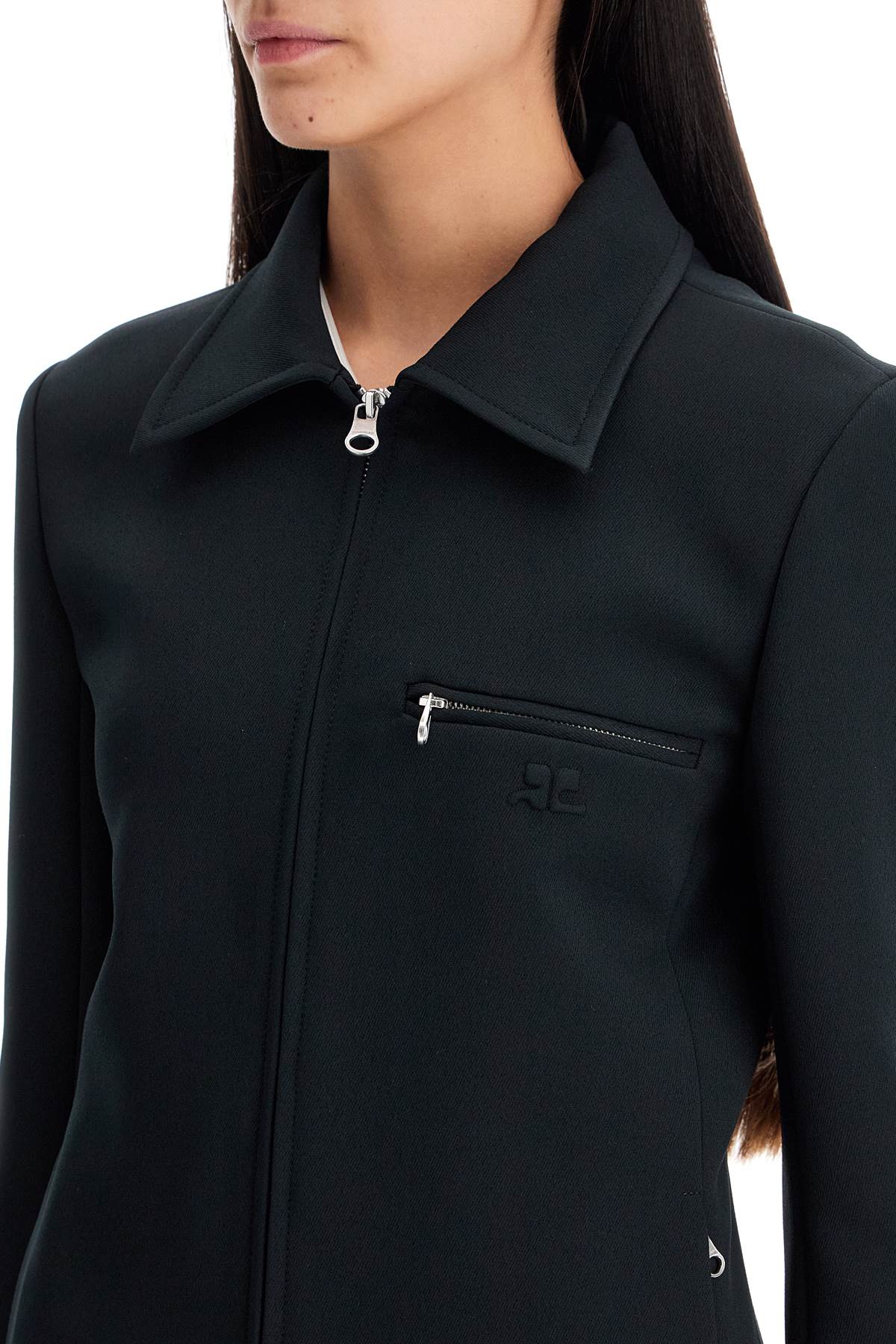 Shop Courrèges Technical Twill Jacket For Men In Black