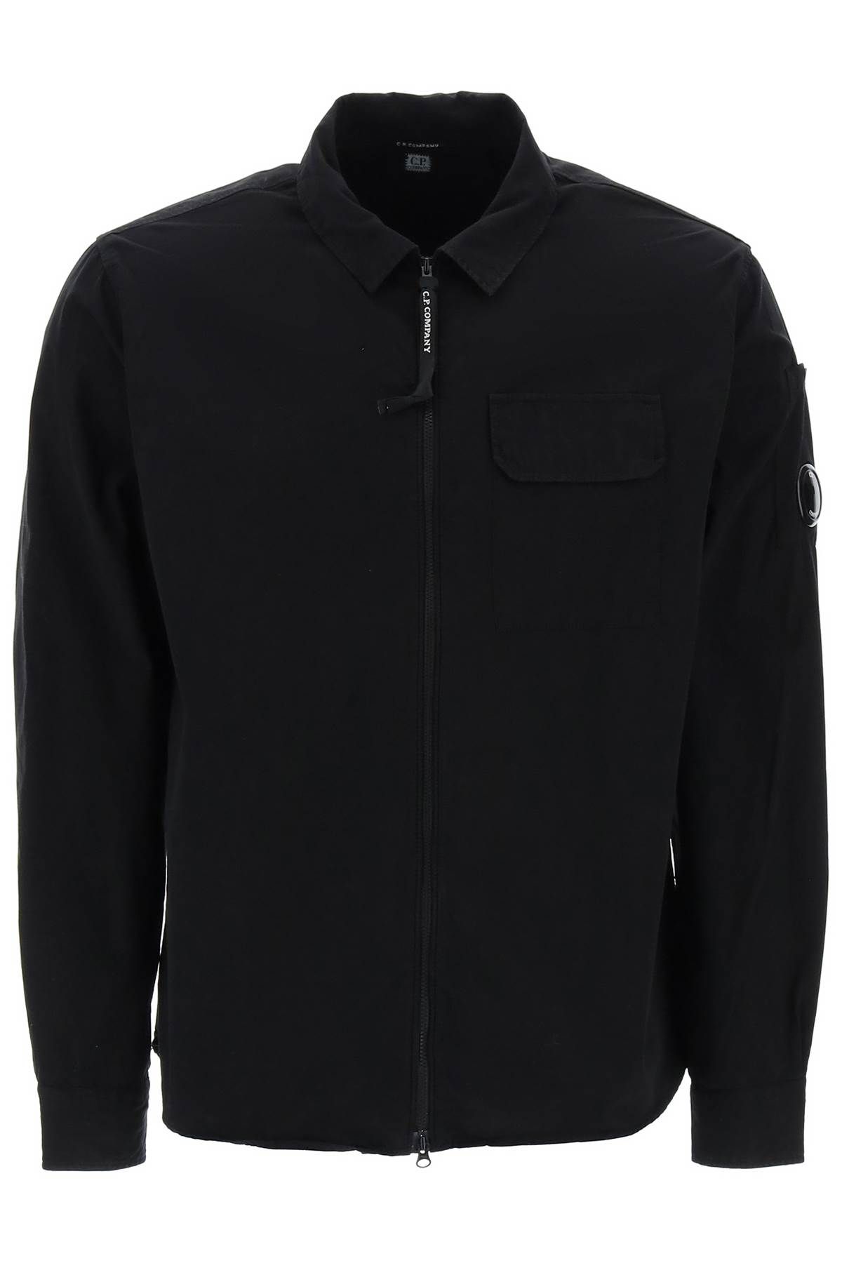 C.p. Company Zipped Gabardine Shirt - Black