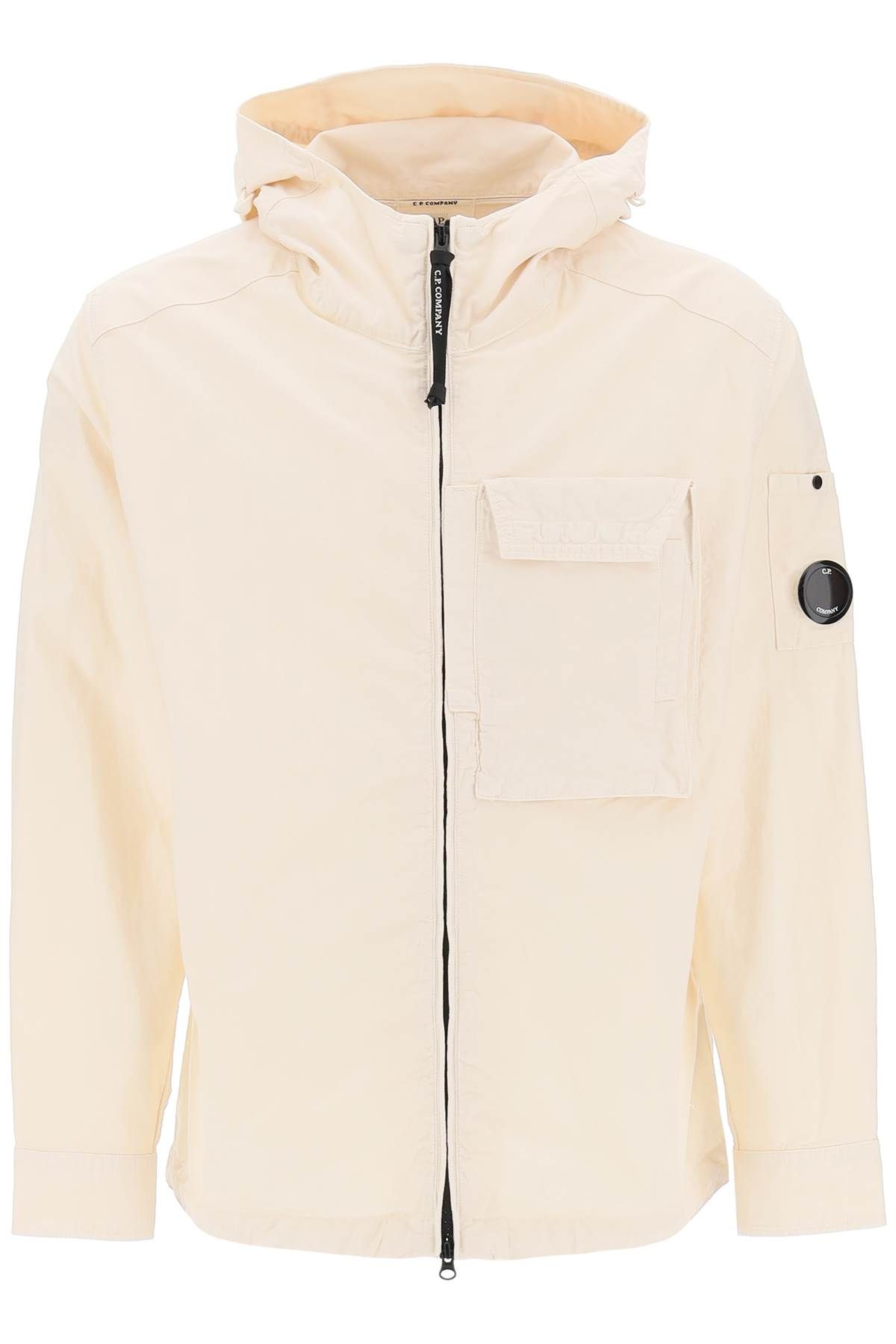 C.p. Company Light Cotton Hooded Jacket In Neutro